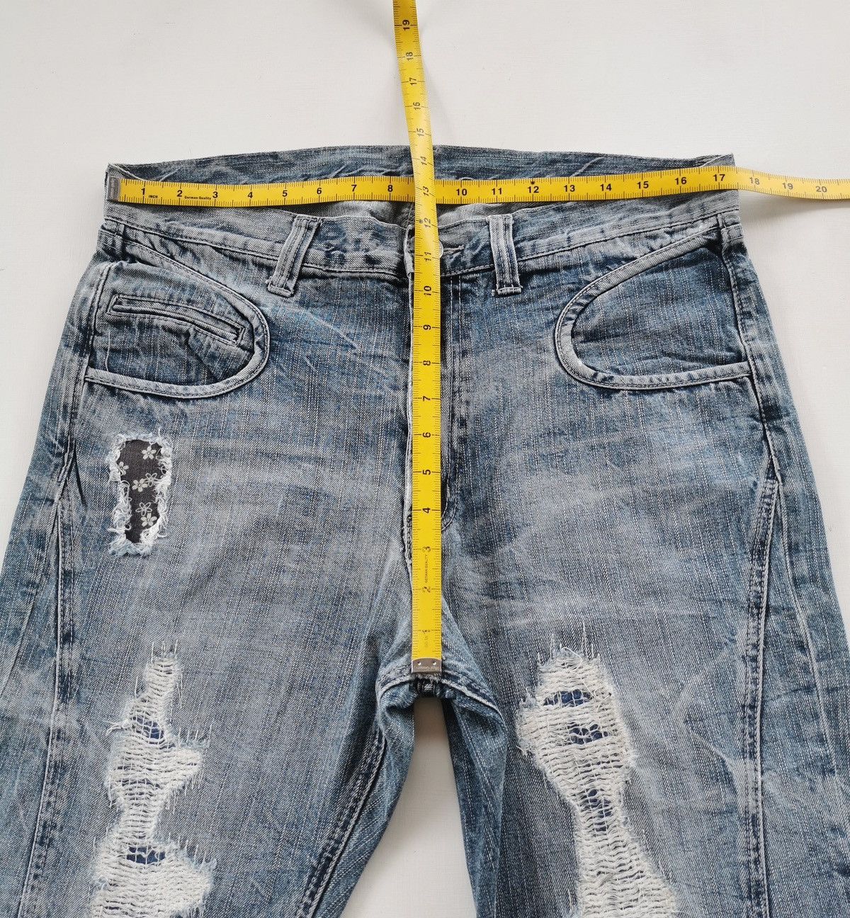 Kapital Bootcut Distressed Reworked Twist Stitch Jeans Size US 35 - 11 Thumbnail