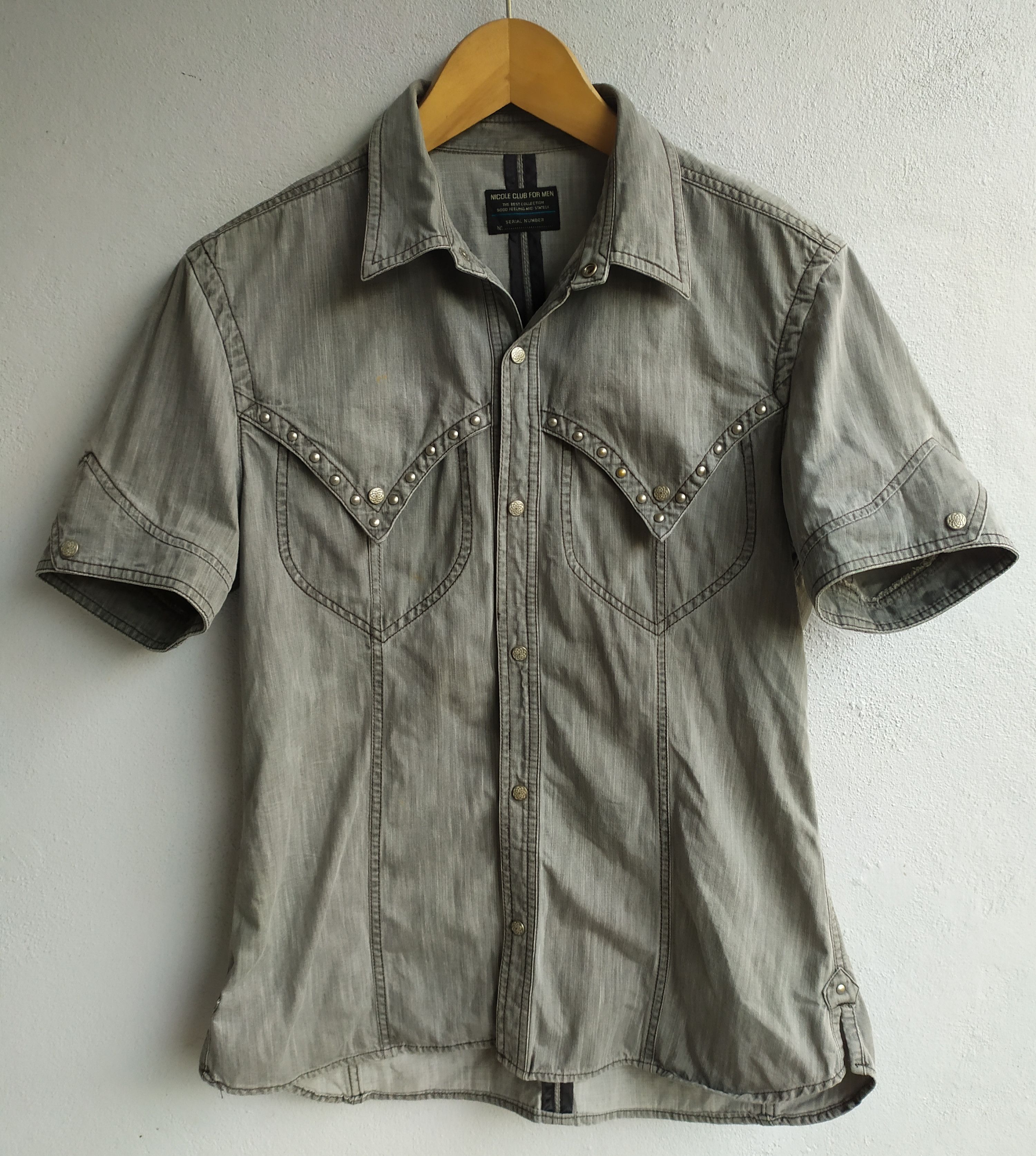 If Six Was Nine × Japanese Brand × Le Grande Bleu (L.G.B.) Japanese Nicole Club For Men ButtonUp Shirt Jeans Style Size US M / EU 48-50 / 2 - 1 Thumbnail