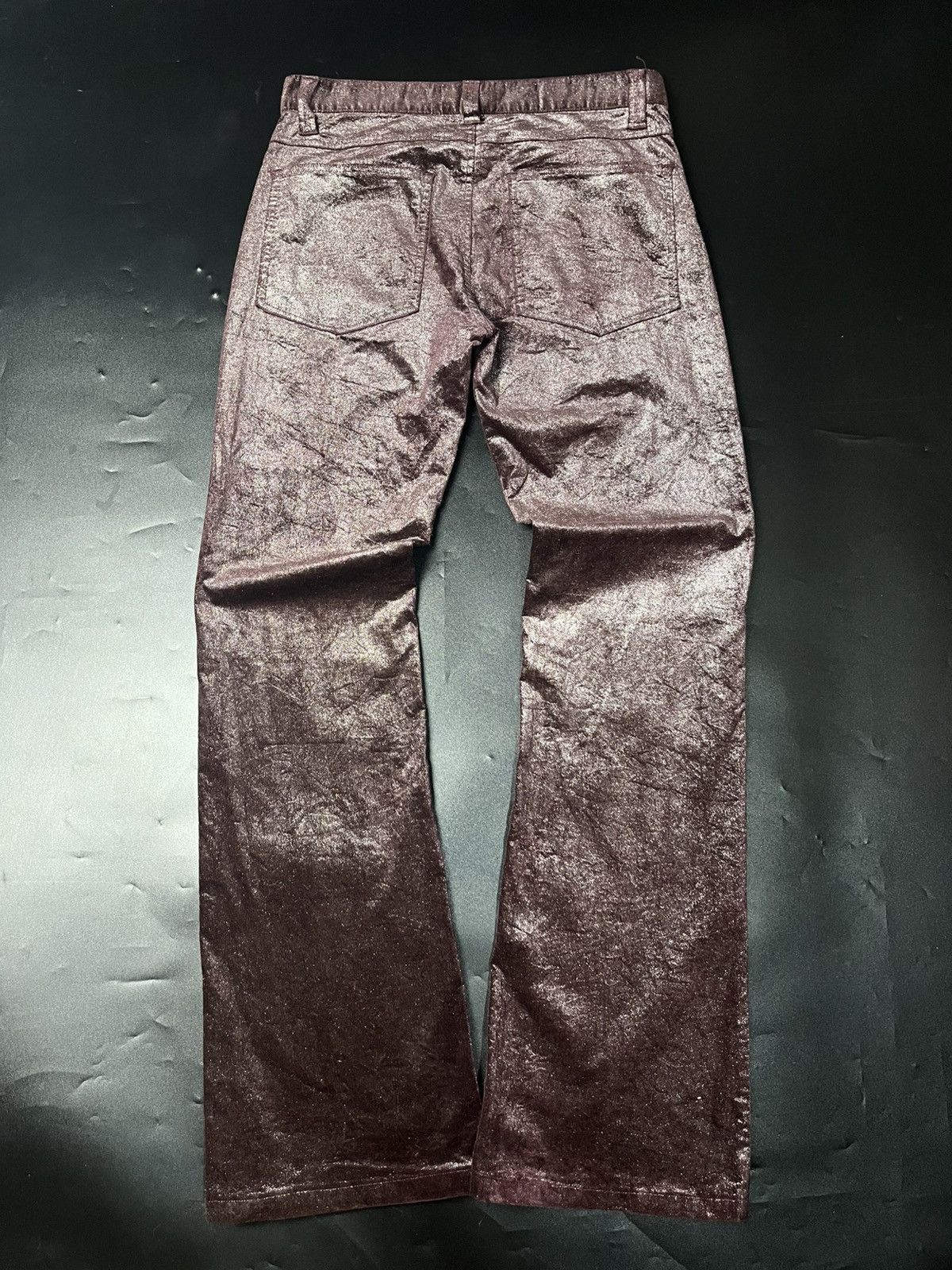 If Six Was Nine Japanese IAN ERVISION Metallic Flare jeans Size US 30 / EU 46 - 4 Thumbnail