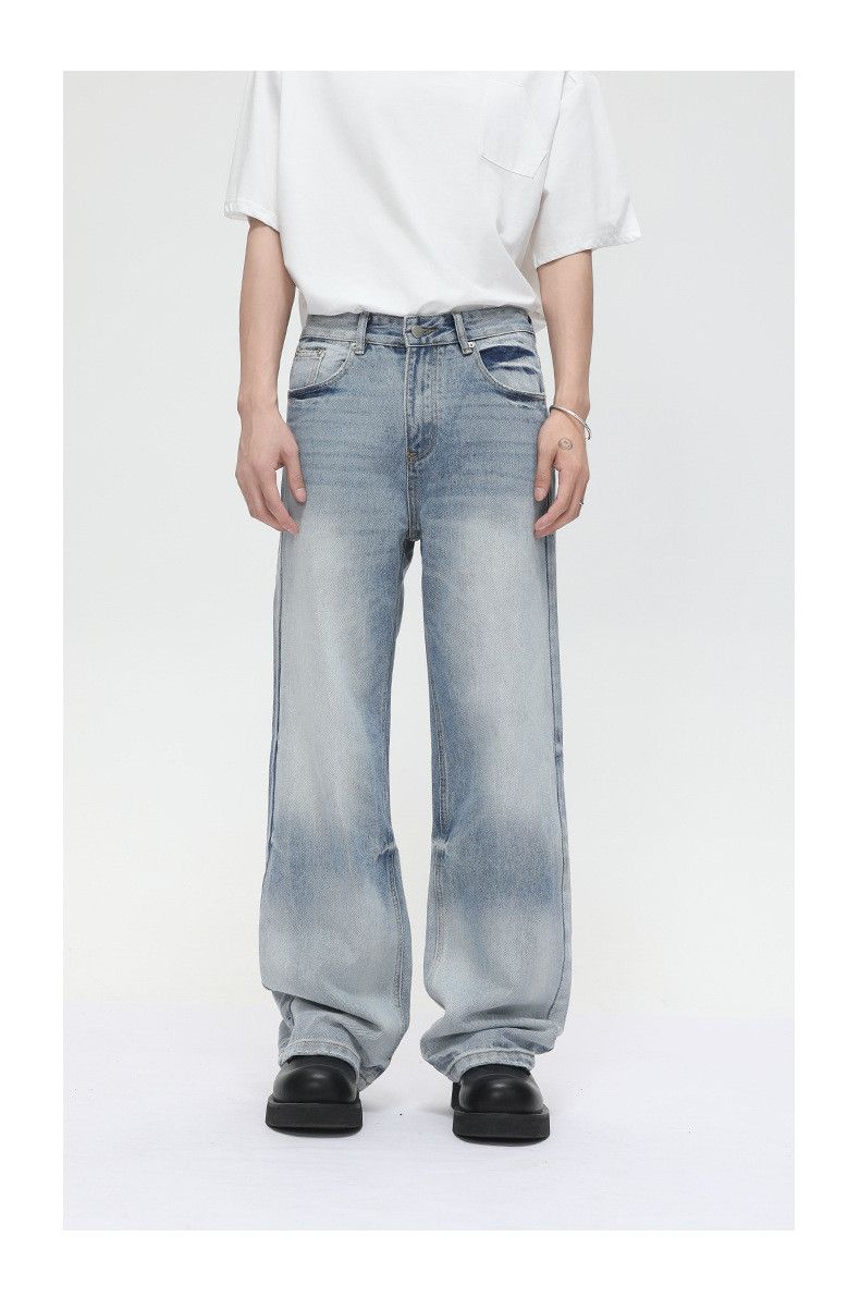 Japanese Brand × Jean Japanese retro washed distressed wide-leg loose washed jeans Size US 32 / EU 48 - 1 Thumbnail