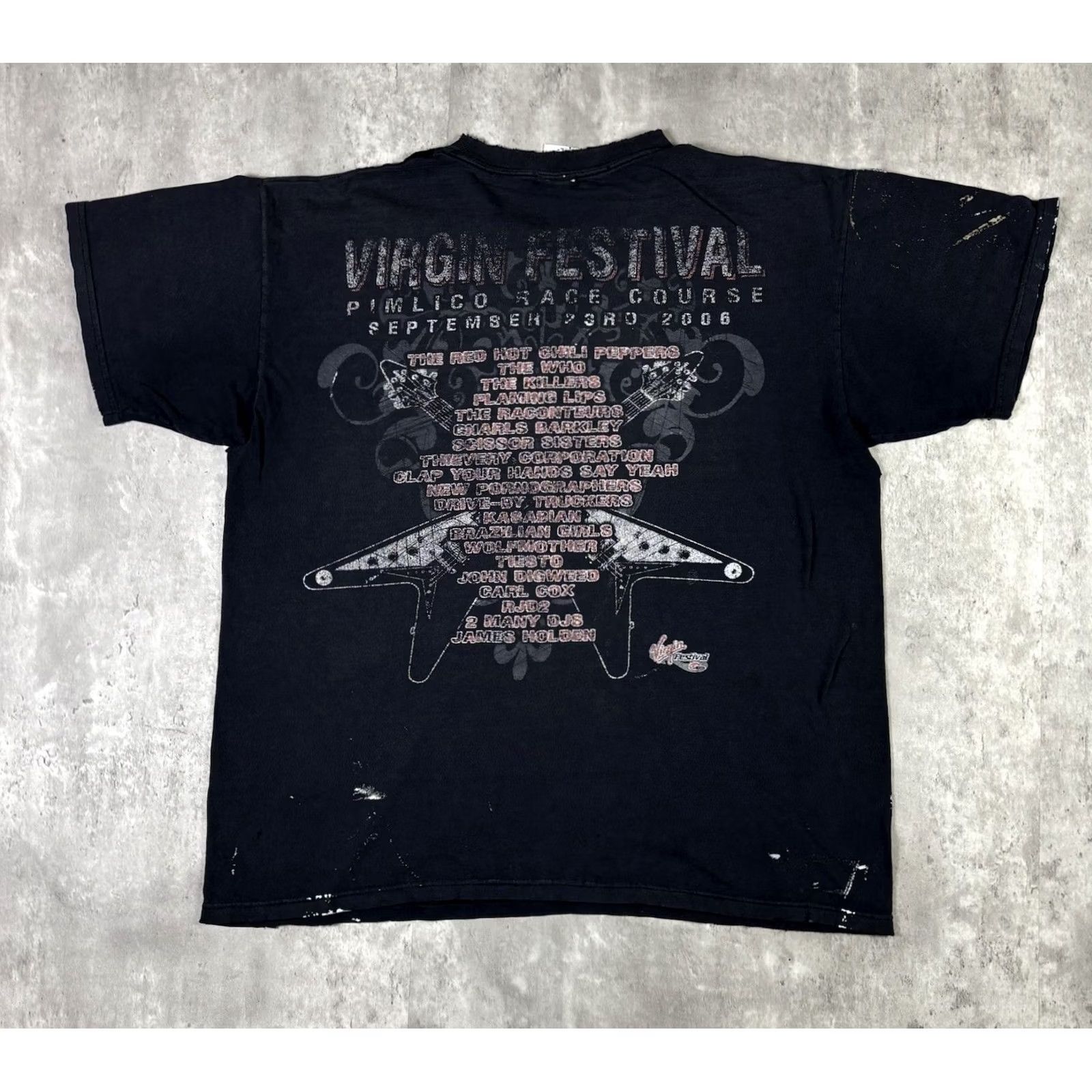 Anvil VINTAGE Virgin Festival 2006 T Shirt Large RHCP Flaming Lips The Killers Anvil Black Music Mens Size US L / EU 52-54 / 3 - 2 Thumbnail