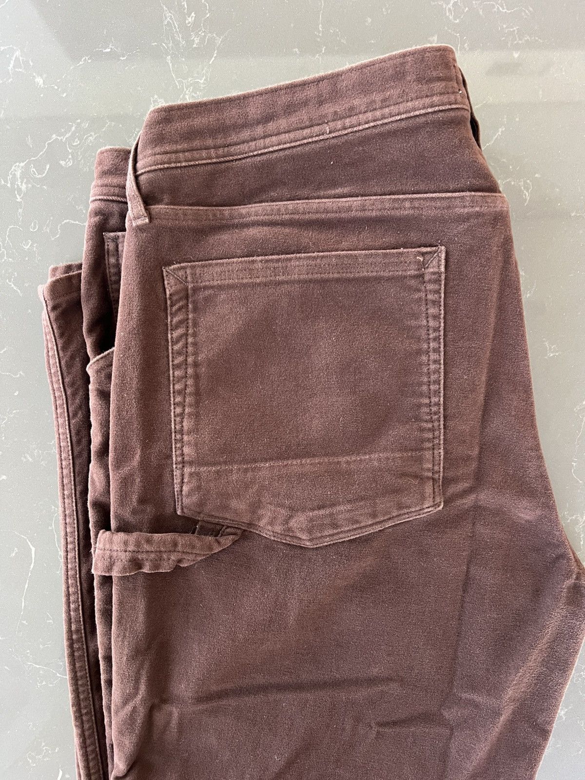 Todd Snyder Todd Snyder Italian Moleskin Carpenter Pants | Brown Size US 35 - 3 Thumbnail