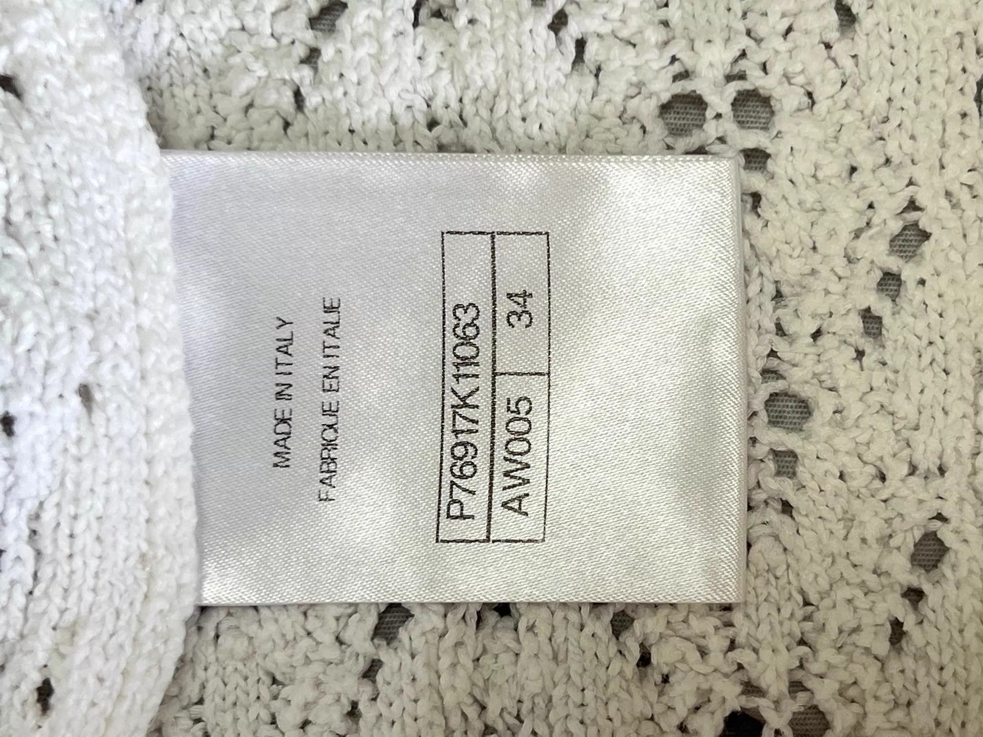 Chanel CHANEL White Crochet Openwork Knit Vest 34 Size XS / US 0-2 / IT 36-38 - 6 Thumbnail