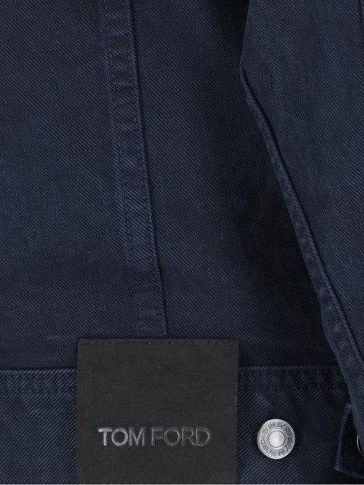 Tom Ford o1w1db10425 DJI001 Denim Jacket in Dark Blue Size US XL / EU 56 / 4 - 5 Thumbnail