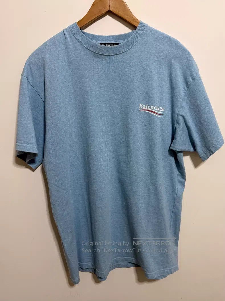 Balenciaga Balenciaga Haze Blue Short Sleeve T-Shirt Size US XS / EU 42 / 0 - 1 Thumbnail