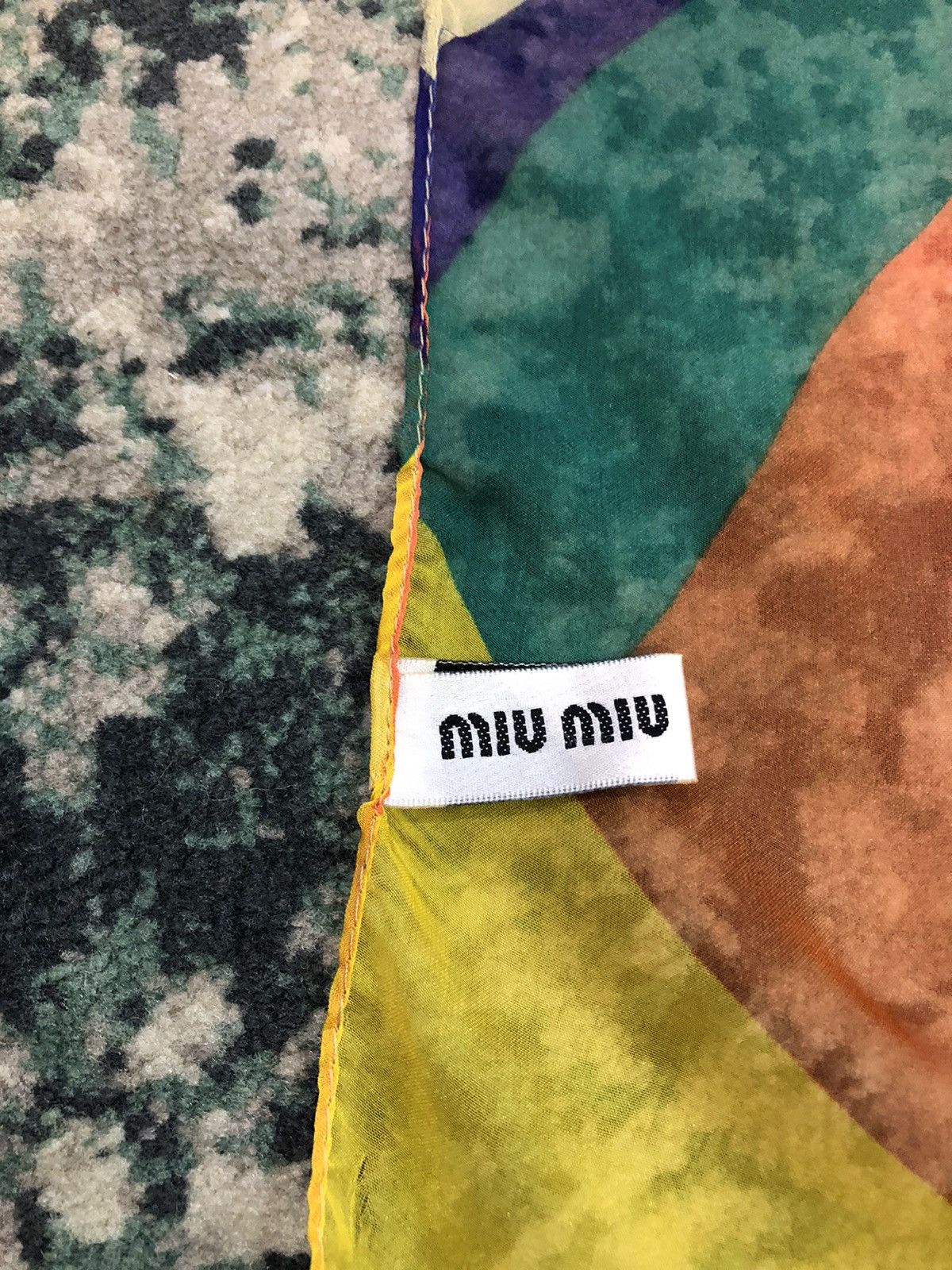 Miu Miu AW99 Miu Miu Harlequin Limited Edition Silk Scarves Shawl Size ONE SIZE - 8 Thumbnail