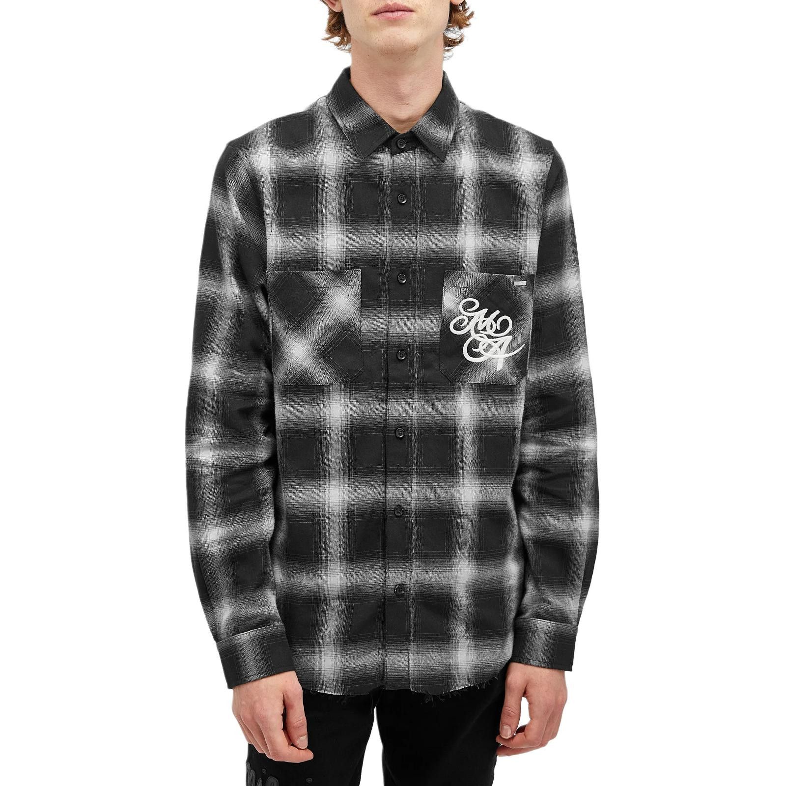 Amiri AMIRI Men's Black FW24 Color-Block Logo Long-Sleeve Shirt Size US XL / EU 56 / 4 - 3 Thumbnail
