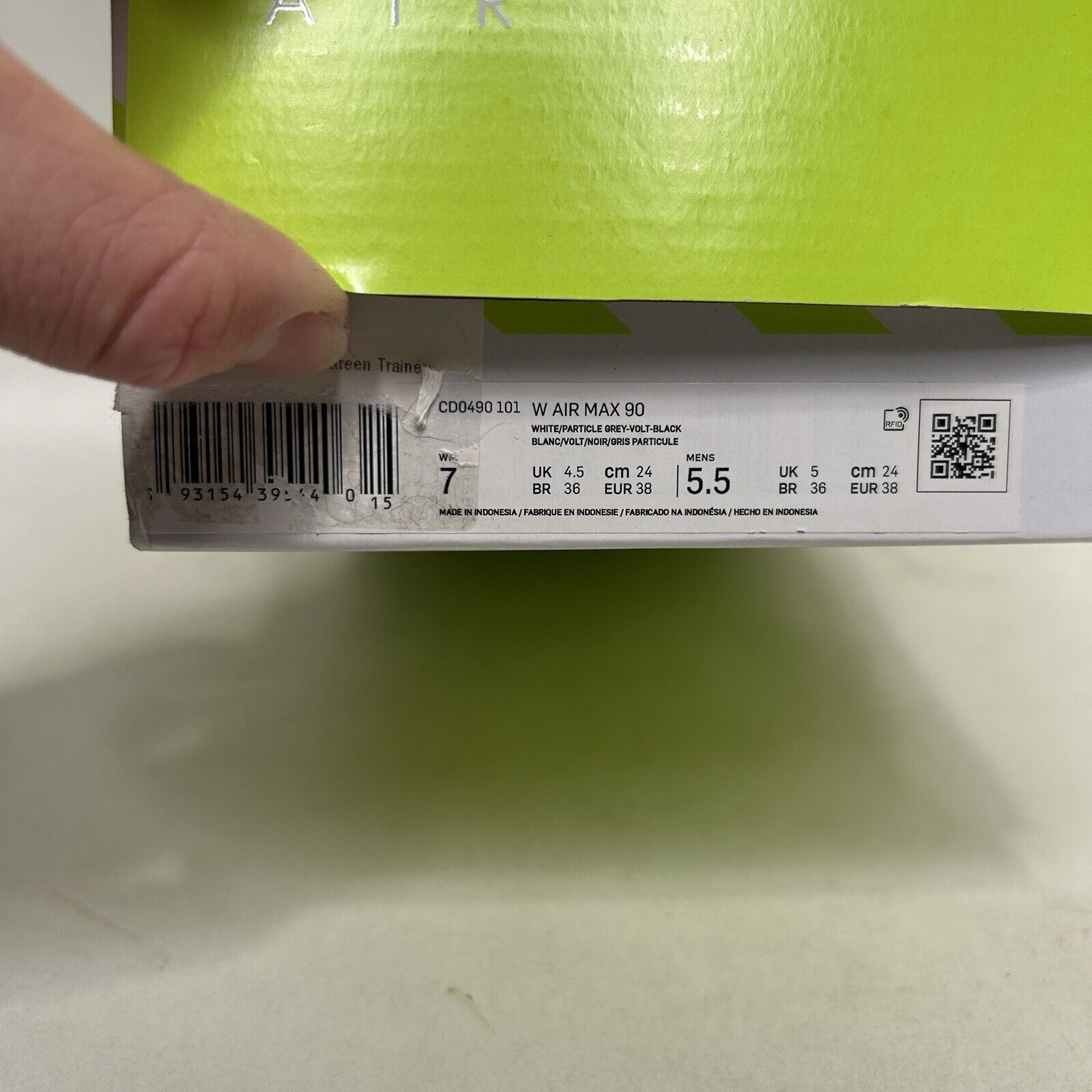Nike Nike Shoes Air Max 90 WMNS “Lime Green Volt” 2024 Size US 7 / IT 37 - 5 Thumbnail