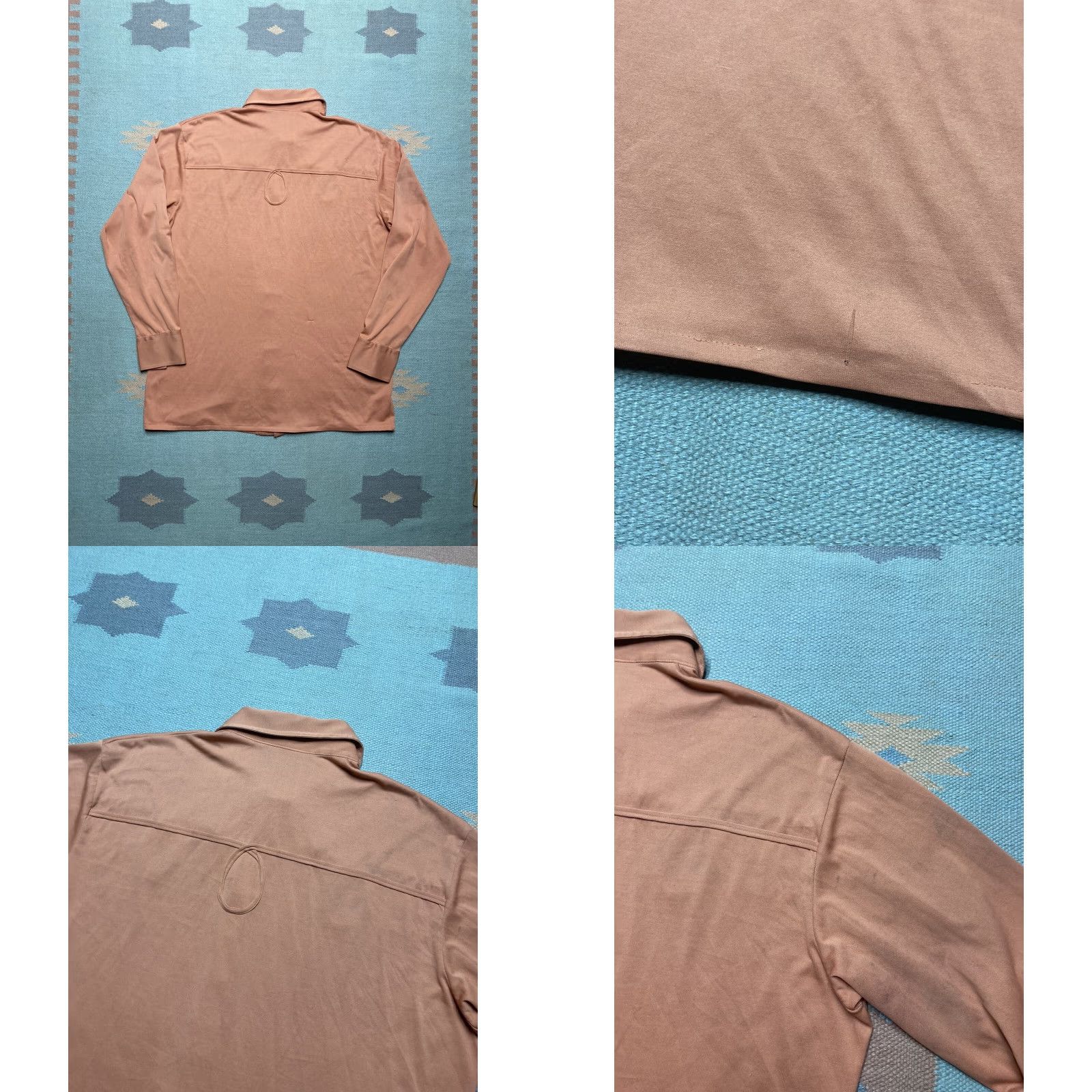 Vintage VINTAGE Martini Disco Shirt XL Long Sleeve Coral Polyester Dagger Collar 70s Pink Men’s Size US XL / EU 56 / 4 - 8 Thumbnail