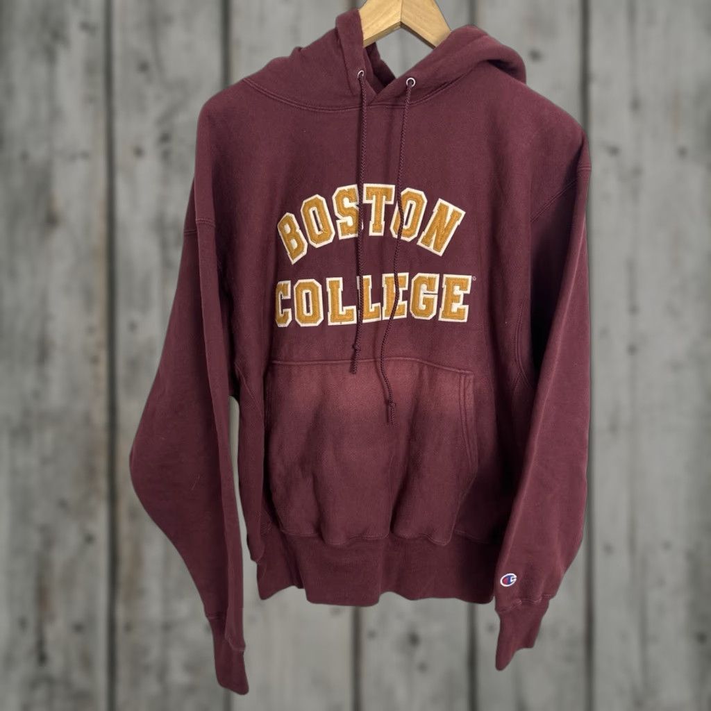 VINTAGE Champion Reverse Weave Hoodie Men Large College Red Cotton