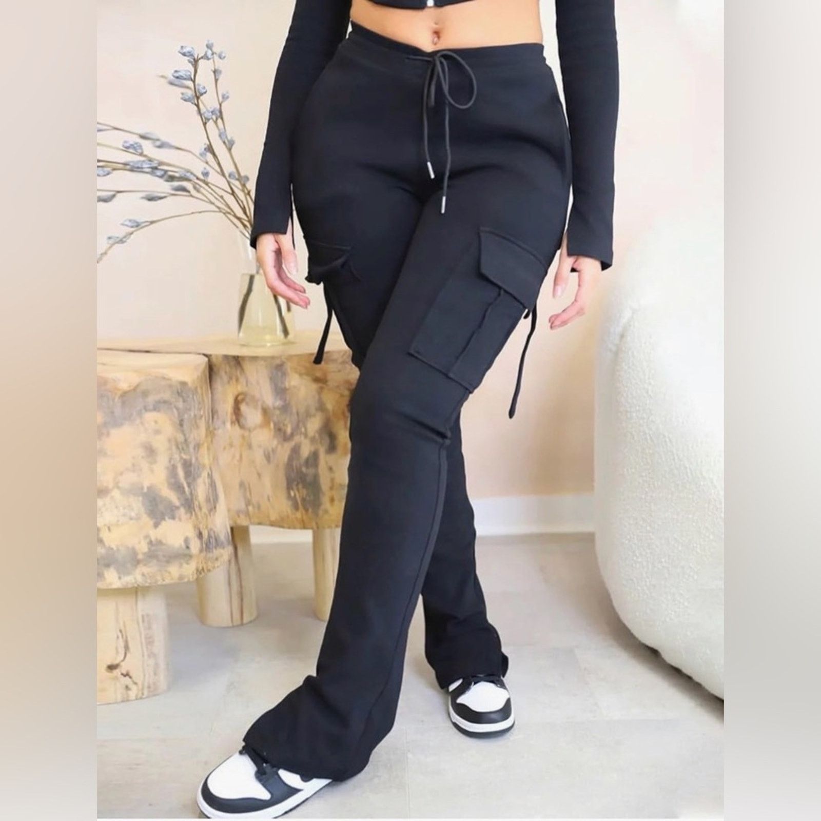 Other Women's Black Cargo Pants size S Size 27" / US 4 / IT 40 - 5 Thumbnail