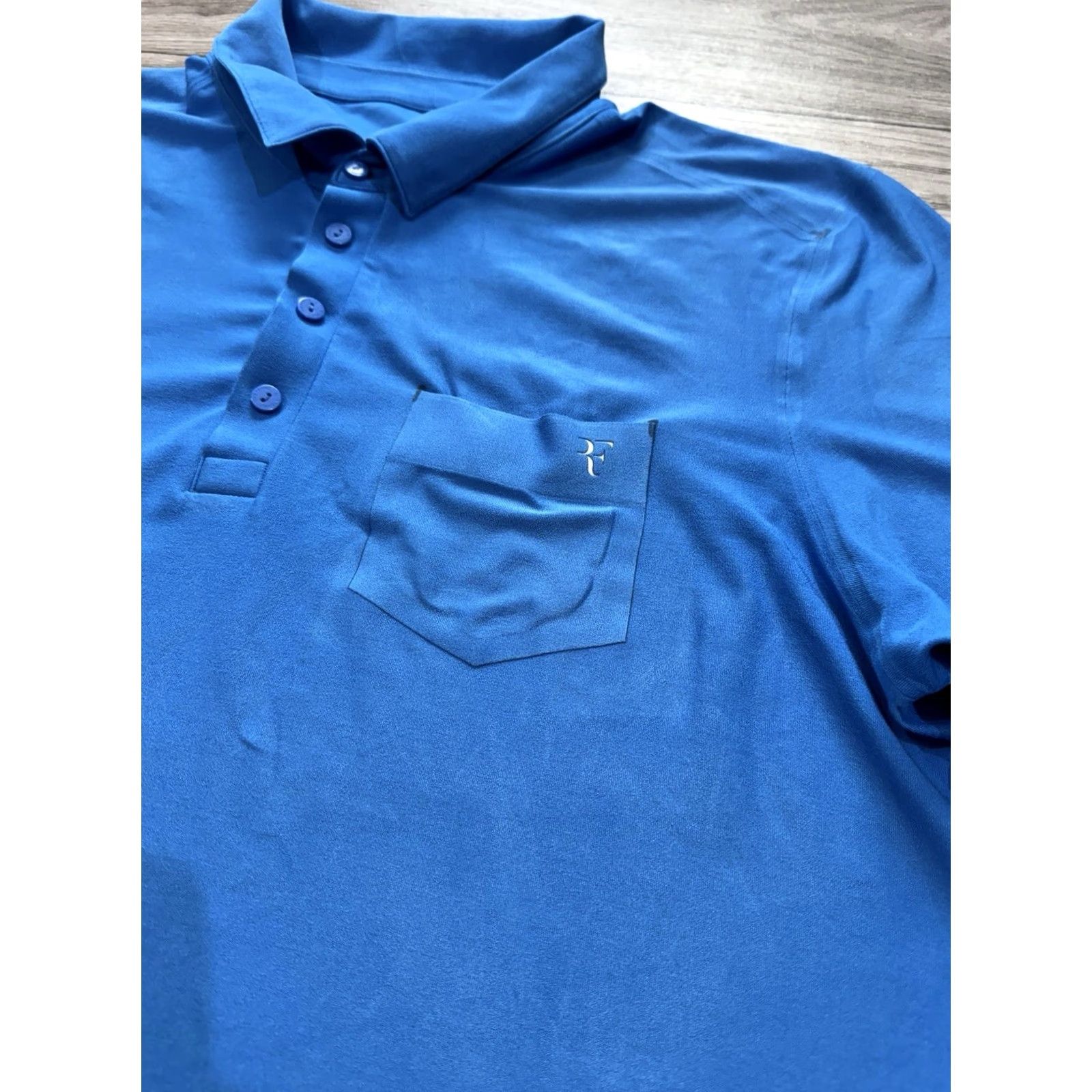 Nike Nike Roger Federer RF 2012 Madrid Tennis Polo Shirt Sz L Blue Mens Shirt Medium? Size US L / EU 52-54 / 3 - 7 Thumbnail