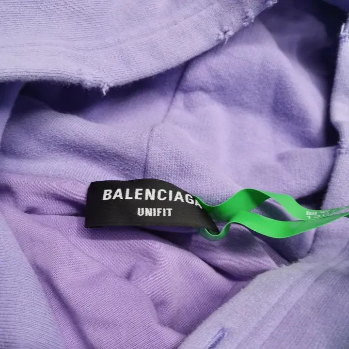 Balenciaga Balenciaga SS22 Purple Hooded Sweatshirt 0079-2507 Size US M / EU 48-50 / 2 - 1 Thumbnail