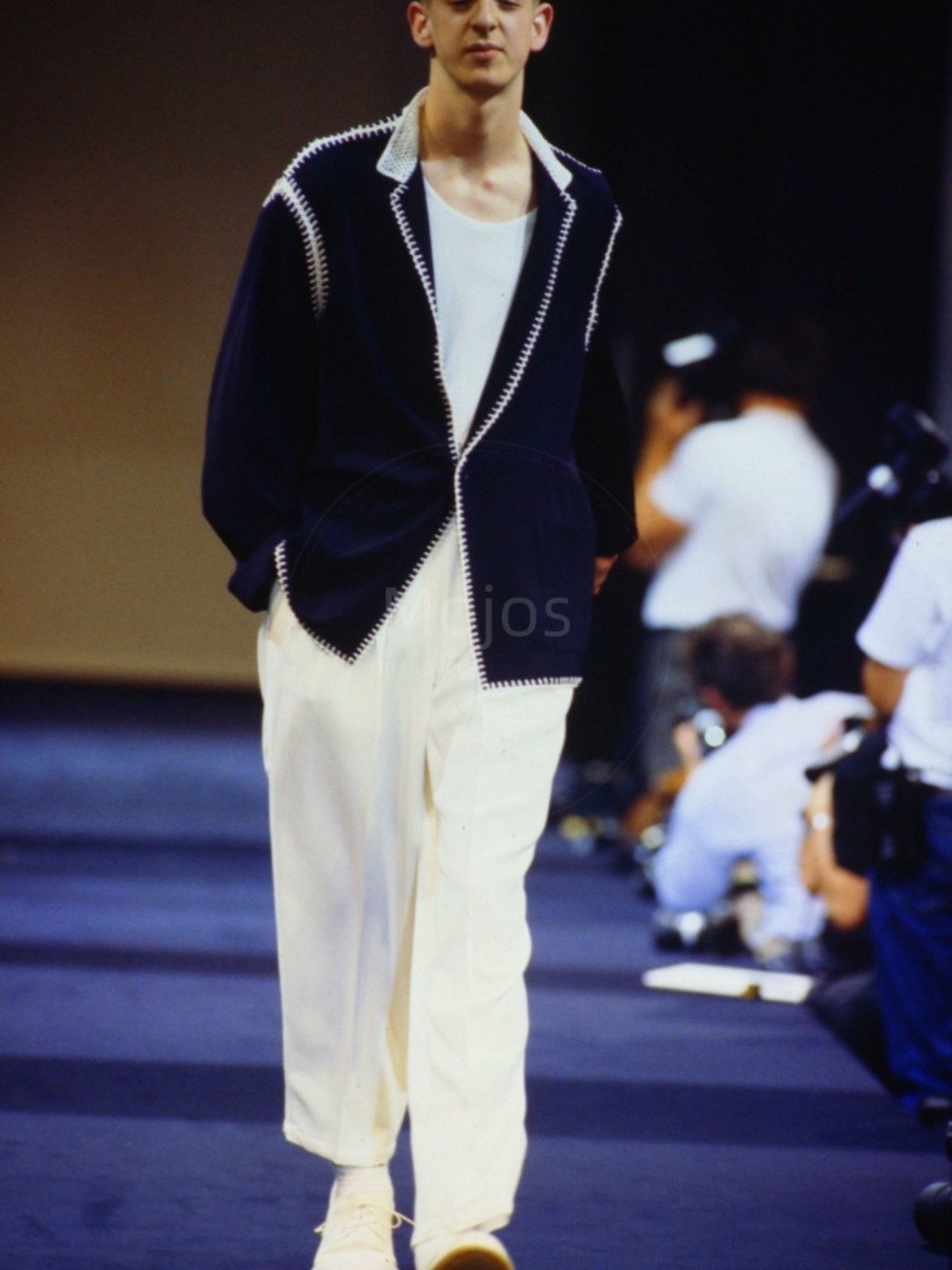 Yohji Yamamoto Yohji Yamamoto Pour Homme 91SS white stitches Jacket Size US M / EU 48-50 / 2 - 9 Thumbnail