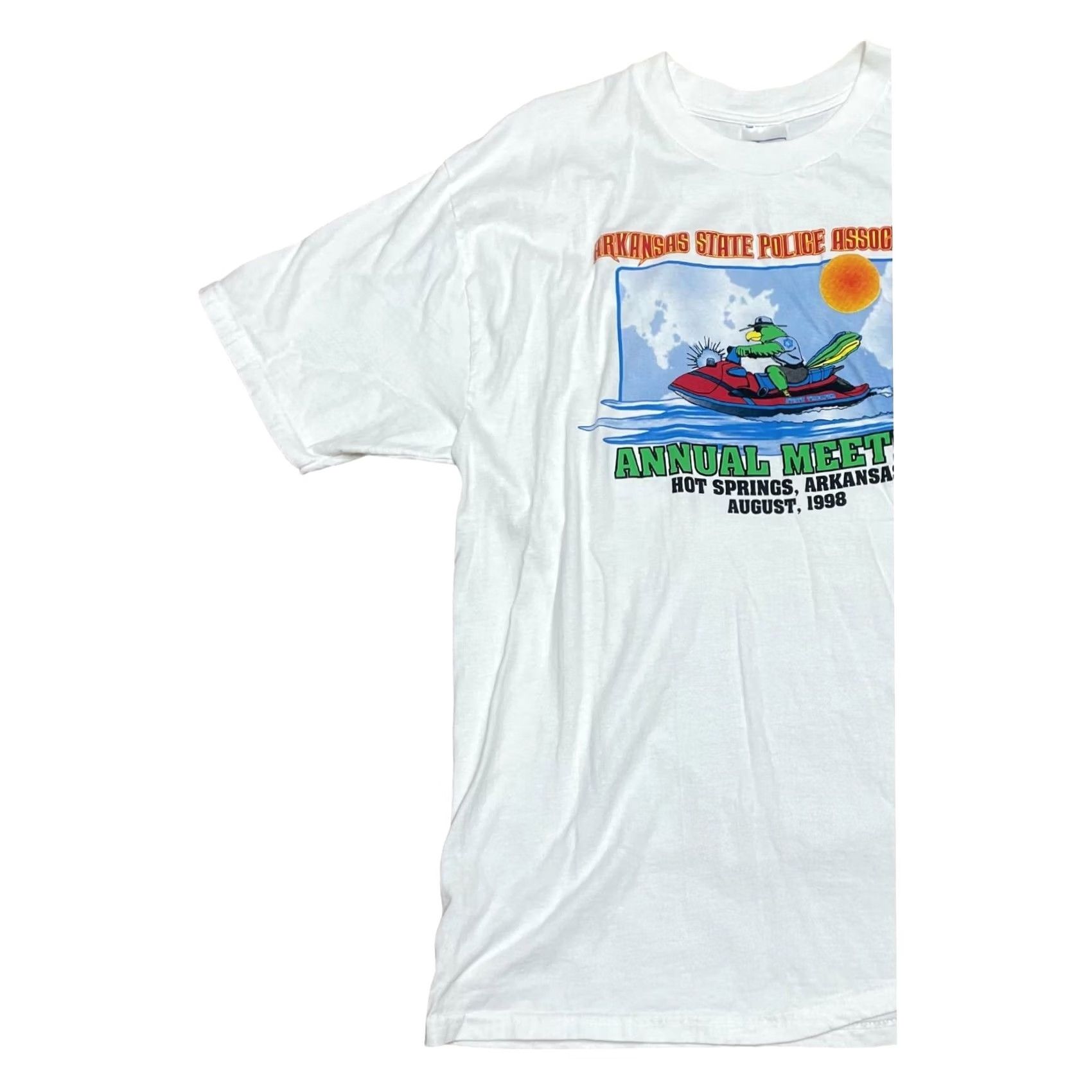 Hanes VINTAGE Hanes Beefy-T Arkansas Police White T-Shirt Men’s 90s Short Sleeve XL White Size US XL / EU 56 / 4 - 2 Thumbnail