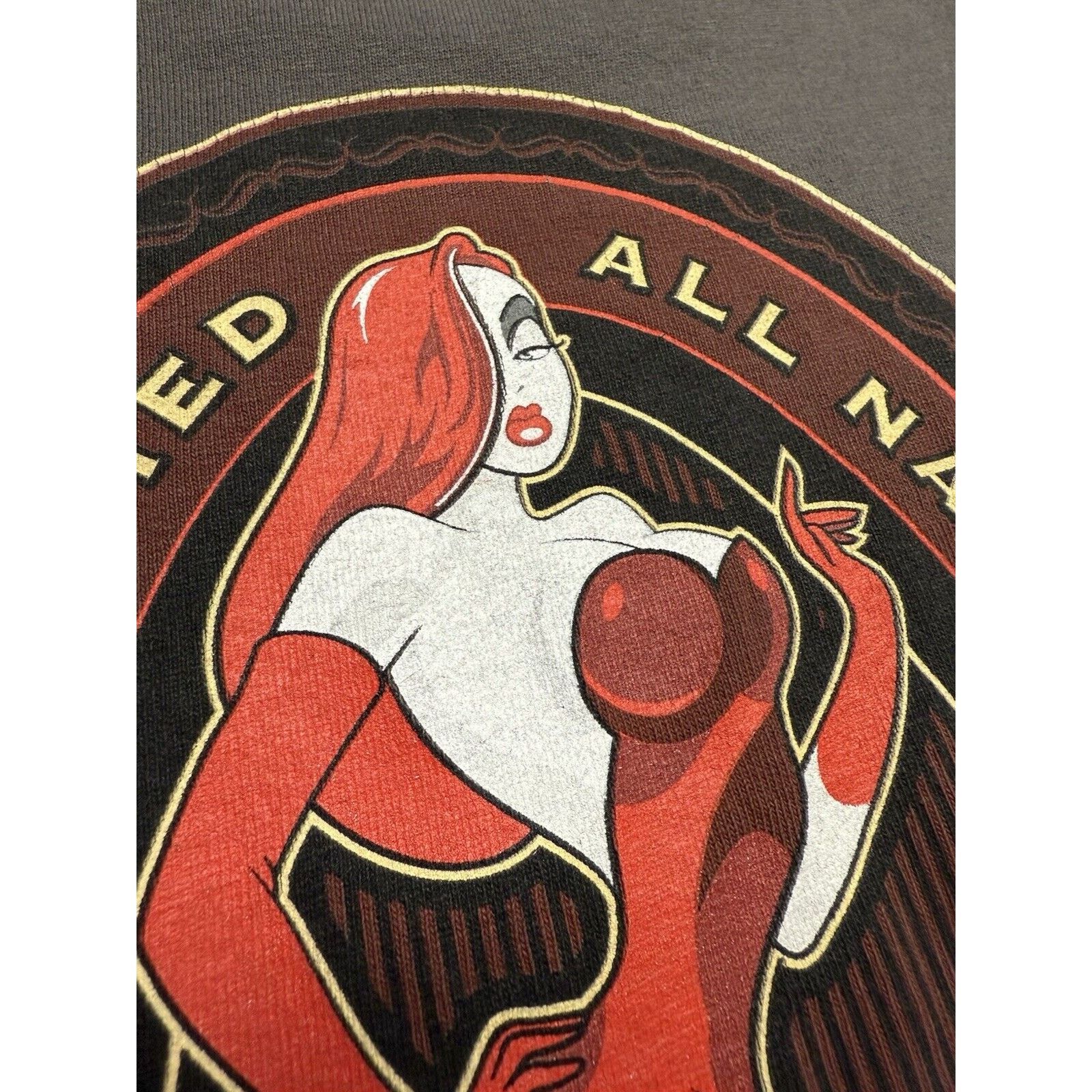 Disney Jessica Rabbit Red Hot Disneyland T-Shirt Gray Mens L Walt Size US XL / EU 56 / 4 - 7 Thumbnail