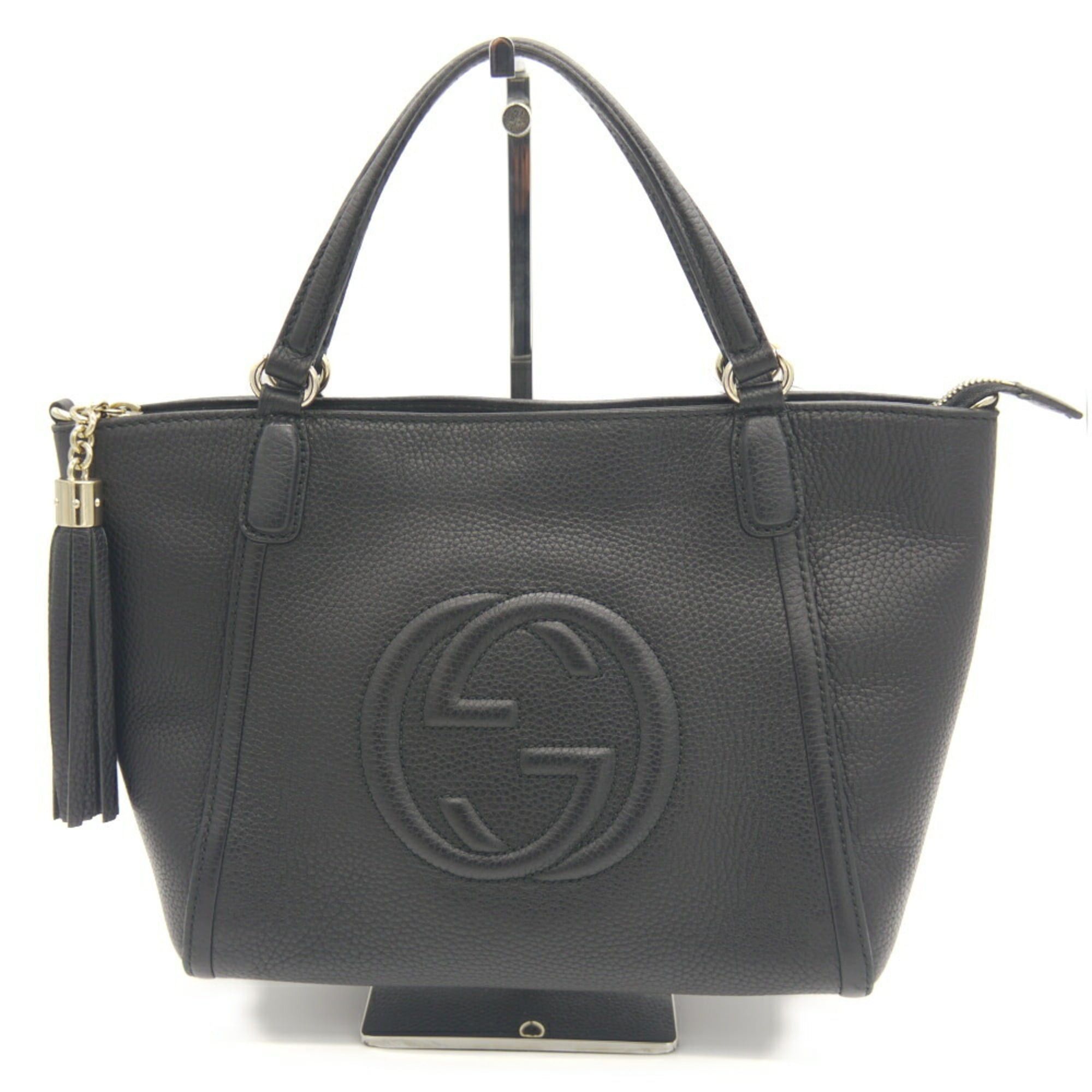 Gucci GUCCI Soho Handbag Shoulder Bag Interlocking G 369176 520981 Black Size ONE SIZE - 1 Thumbnail