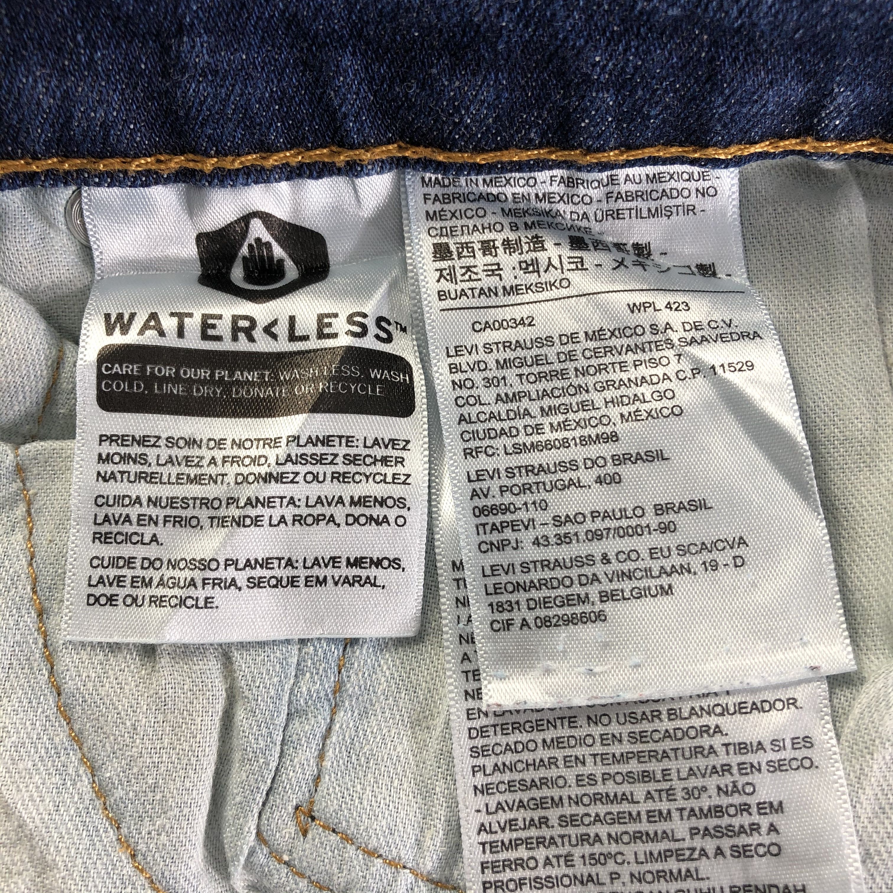 Levi's Vintage Blue Wash Levis 510 Jeans-J4487 Size US 36 / EU 52 - 10 Thumbnail