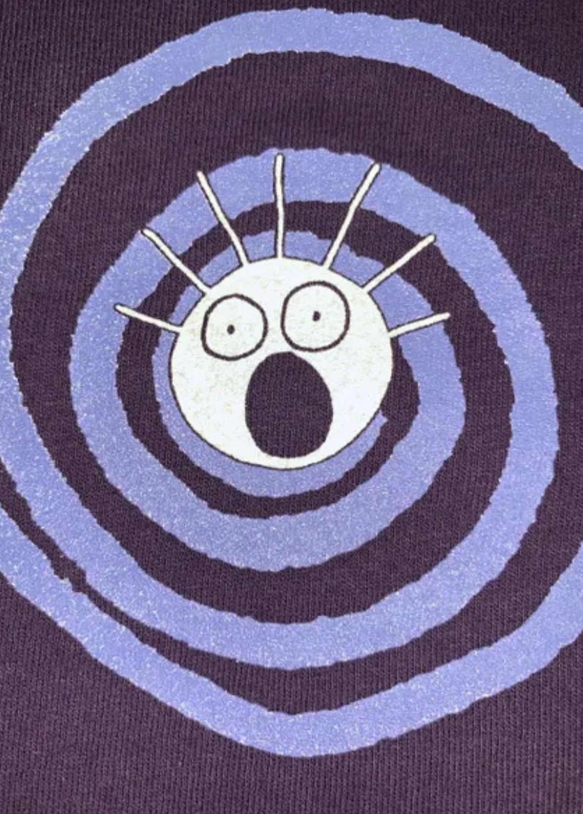 Vintage Scared Guy Purple Spiral tee Size US XL / EU 56 / 4 - 1 Thumbnail