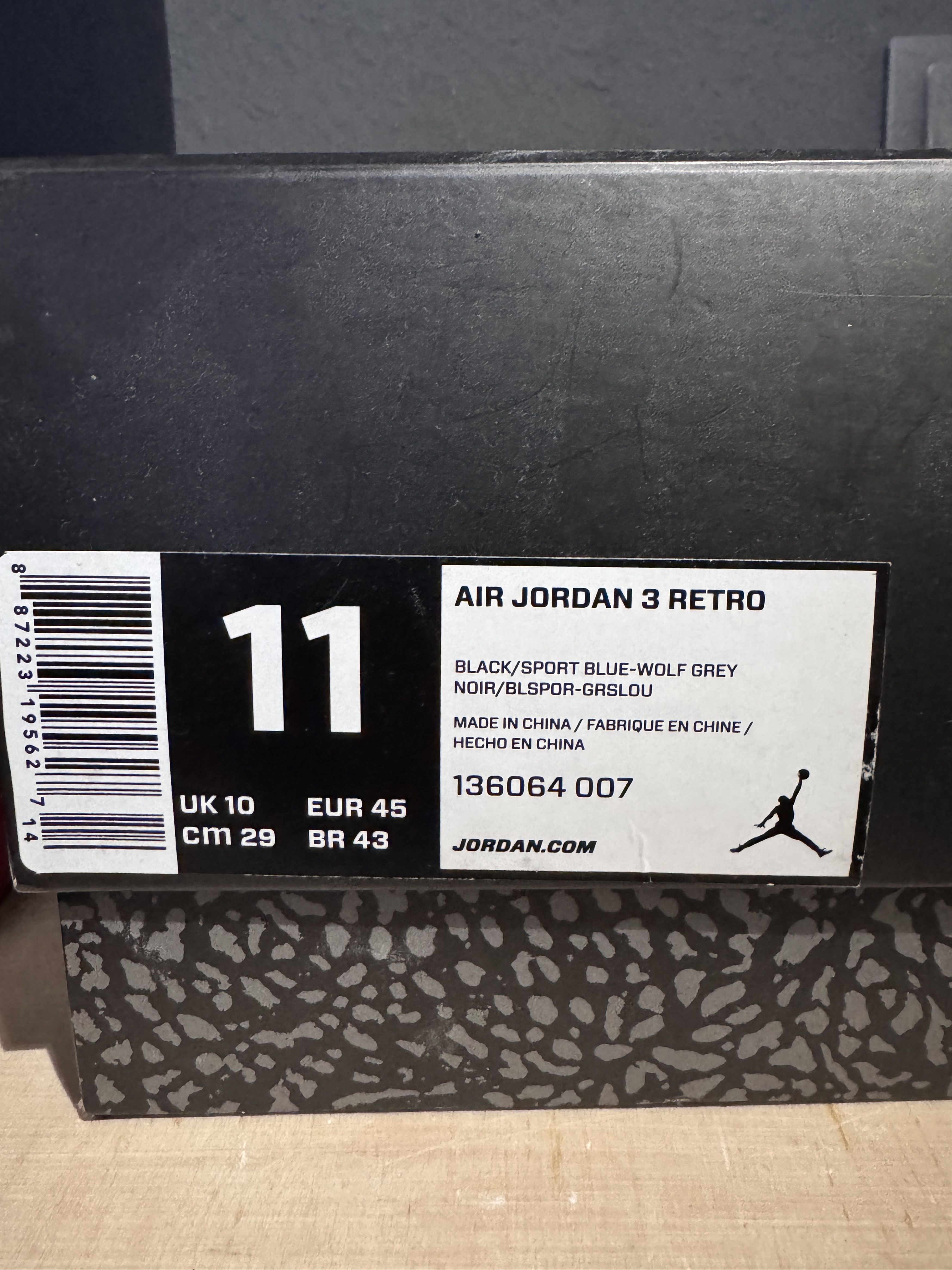Nike Nike Air Jordan 3 Sport Blue EU 45 US 11 Size US 12 / EU 45 - 9 Thumbnail