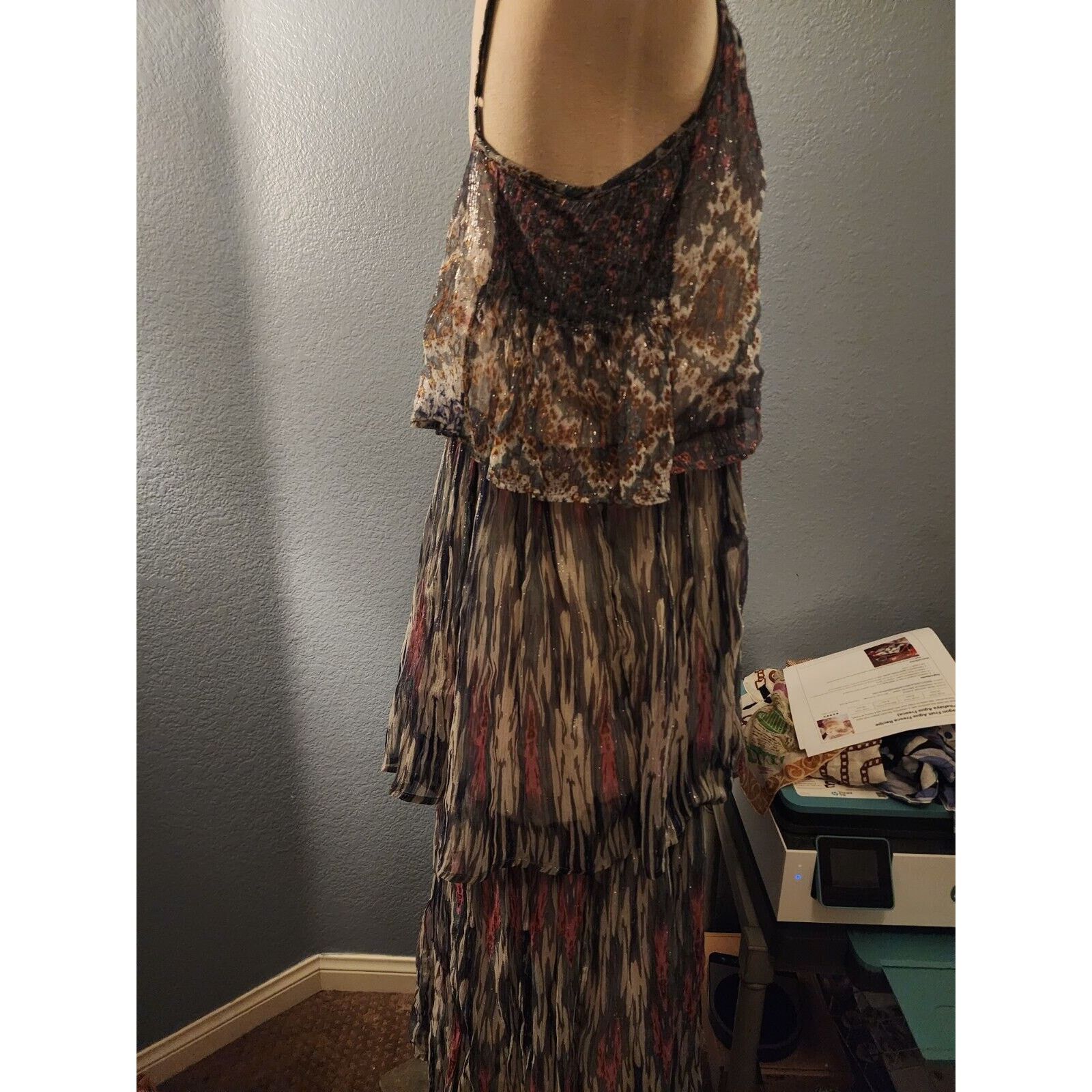 Anthropologie Anthropologie Josie Tiered Maxi Dress Meadow Rue Size 4 Boho Size S / US 4 / IT 40 - 6 Thumbnail