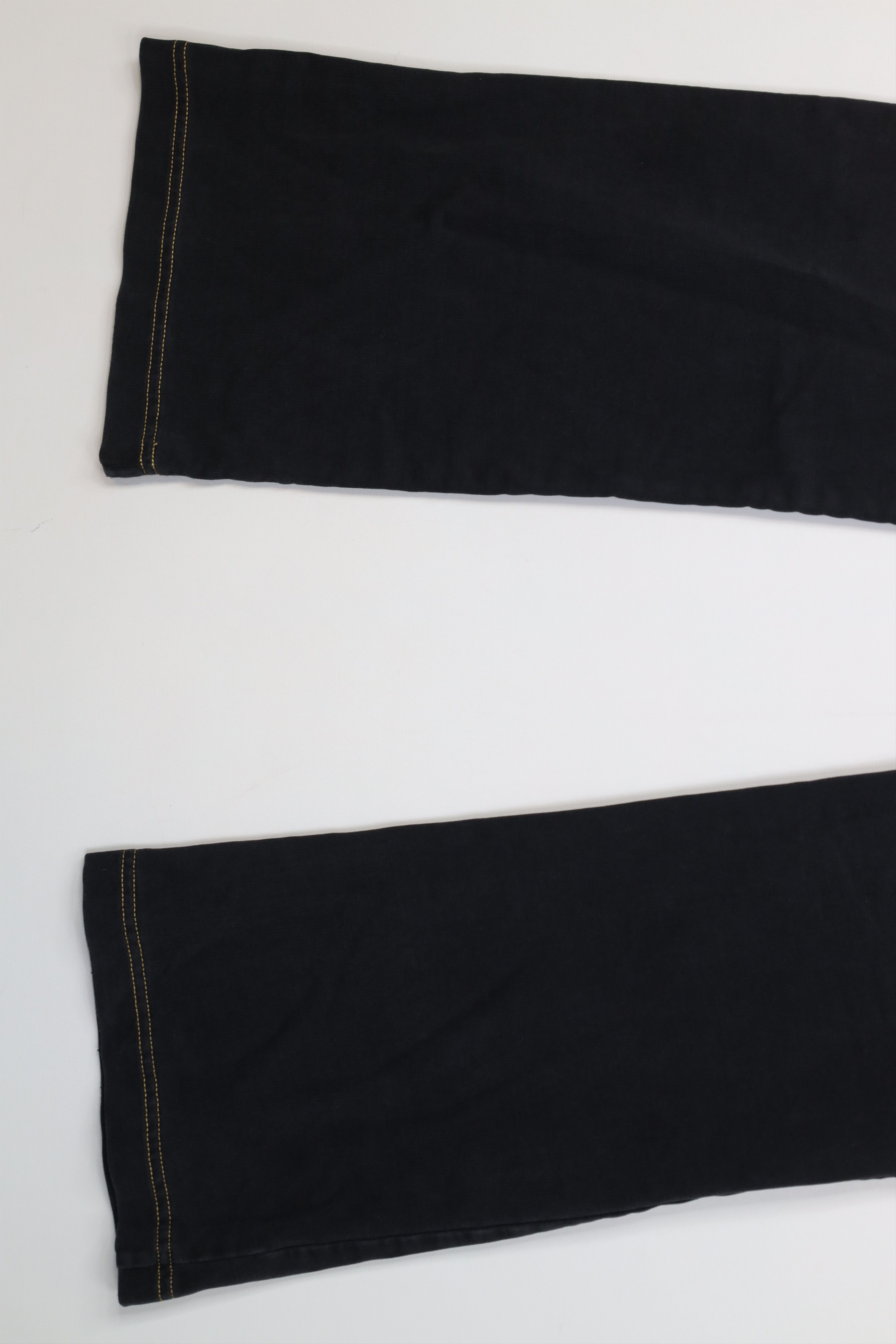 Vintage Vintage 90s Y2K Streetwear Ribbed Knit Rivet Pants Black Size 27" / US 4 / IT 40 - 12 Thumbnail