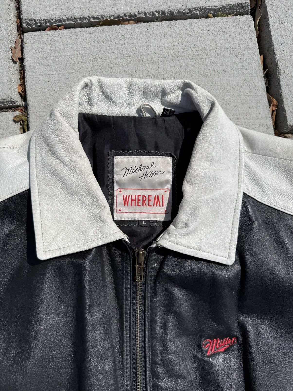 Michael Hoban USA Leather Jacket Size US L / EU 52-54 / 3 - 6 Thumbnail