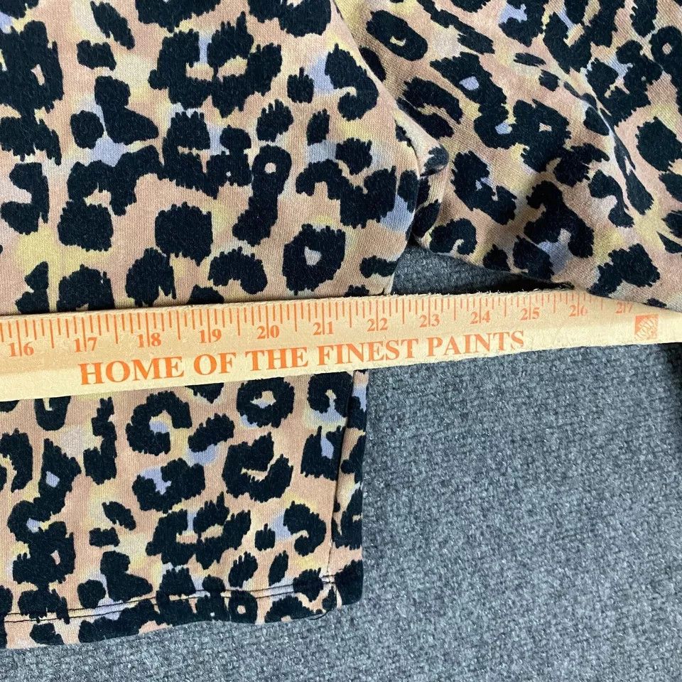 Zara Zara Sweatshirt Women's Cropped Cheetah Print Pullover L Size L / US 10 / IT 46 - 4 Thumbnail