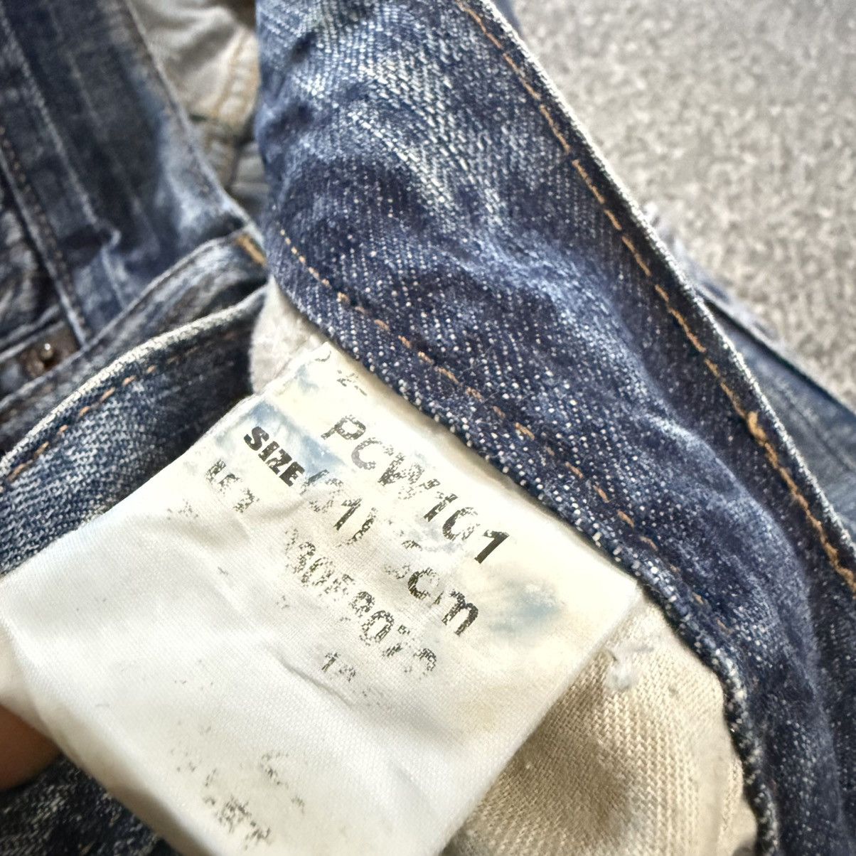 Japanese Brand Vintage Bobson Crackwash Distressed Faded Aging Denim Size US 31 - 14 Thumbnail