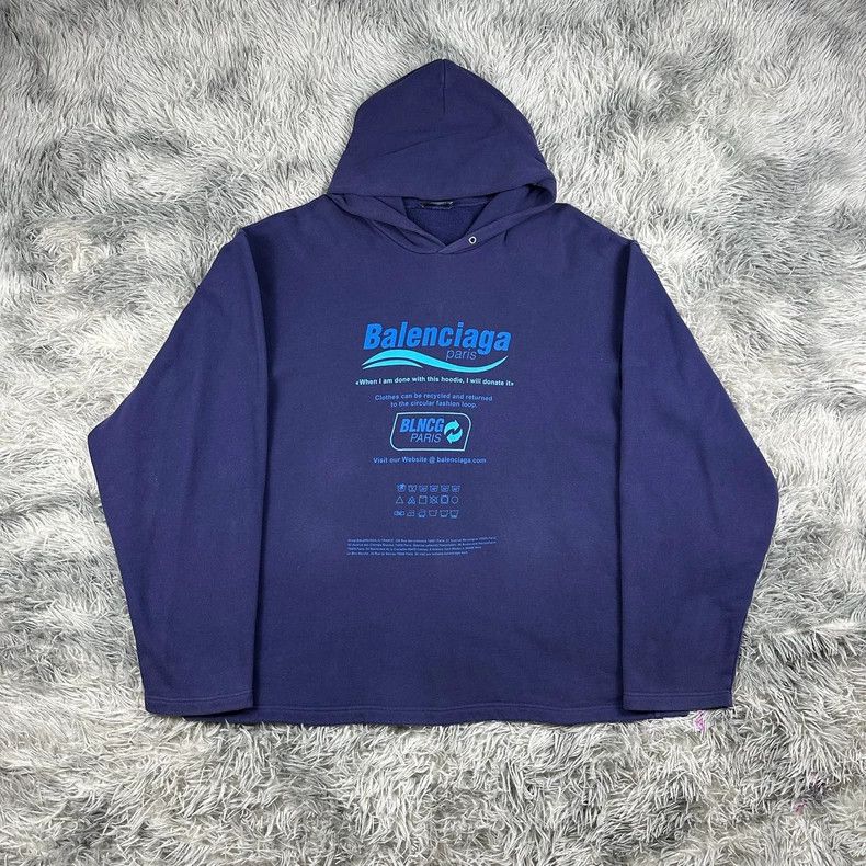 Balenciaga Balenciaga Blue waves cola printed logo environmental prot Size US XS / EU 42 / 0 - 2 Thumbnail