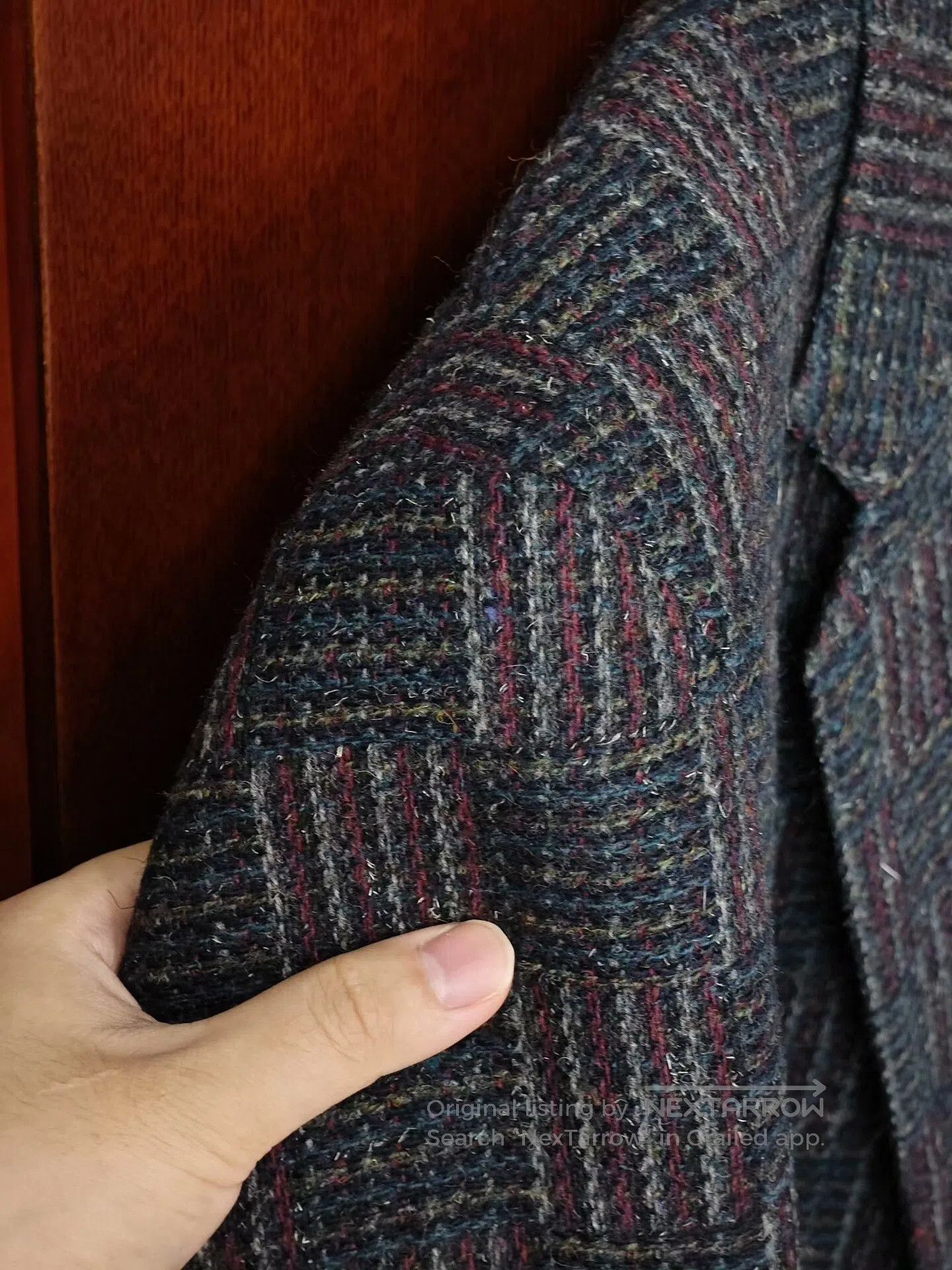 Japanese Brand Vintage Donegal Wool Blazer Jacket. Size US M / EU 48-50 / 2 - 3 Thumbnail