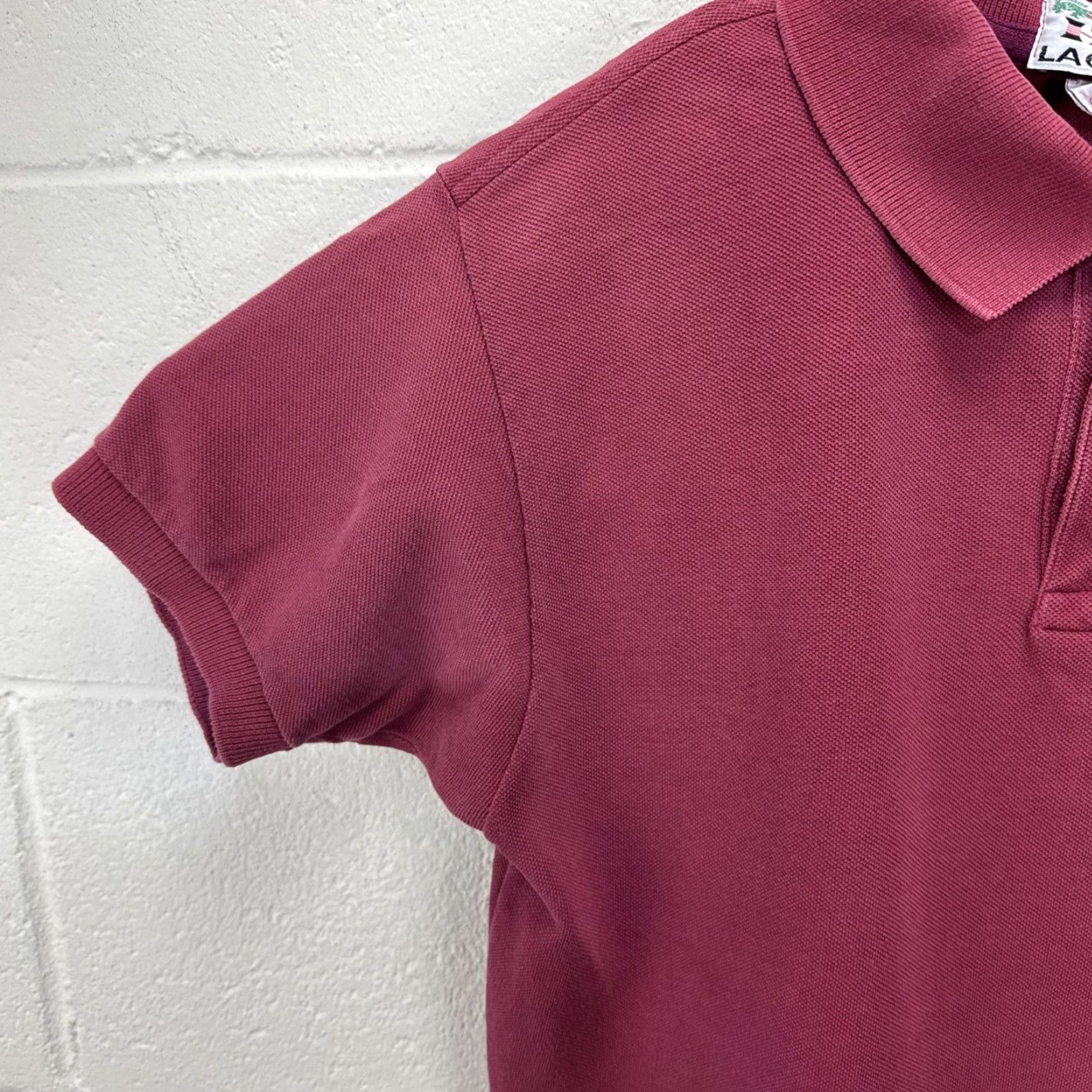 Lacoste VINTAGE Lacoste Blue Croc Polo Shirt Small Burgundy Cotton Classic 60s Mens Size US S / EU 44-46 / 1 - 6 Thumbnail