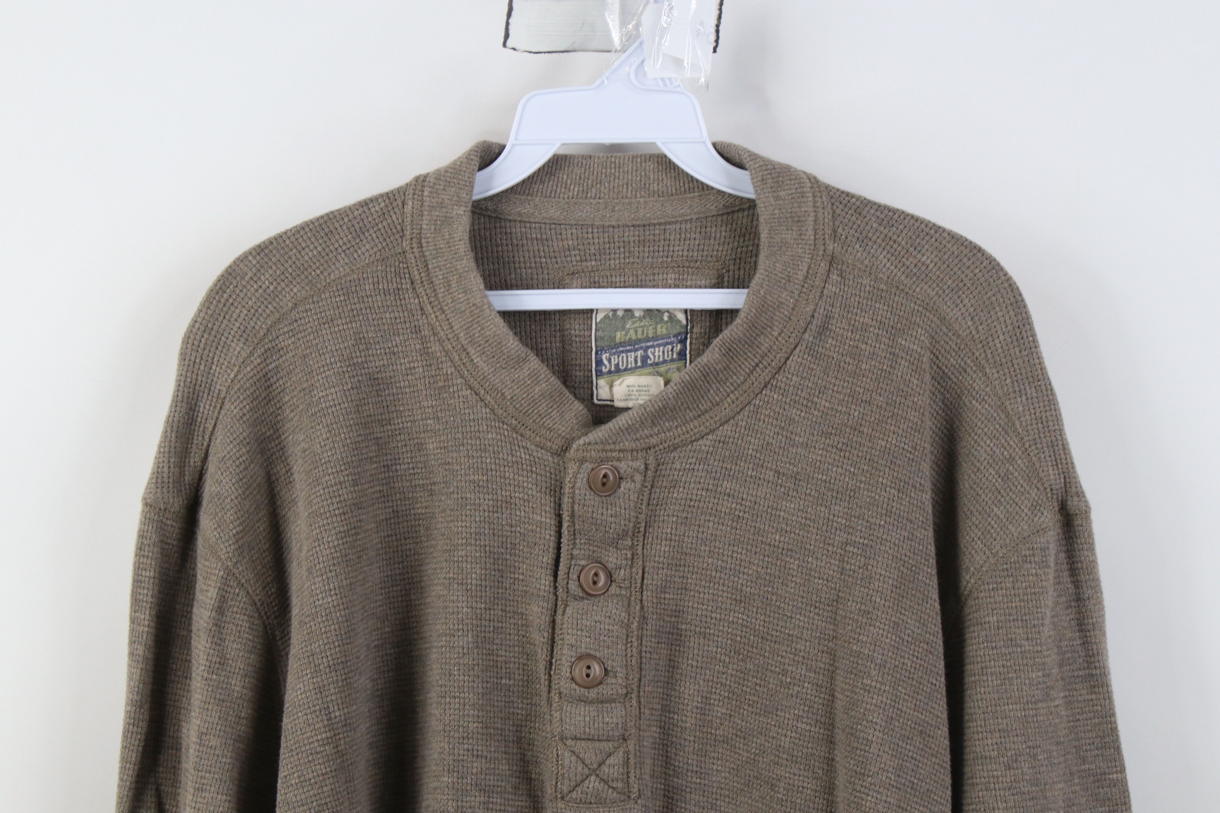 Eddie Bauer Vintage Y2K Eddie Bauer Knit Long Sleeve Henley T-Shirt Size US XXL / EU 58 / 5 - 2 Thumbnail