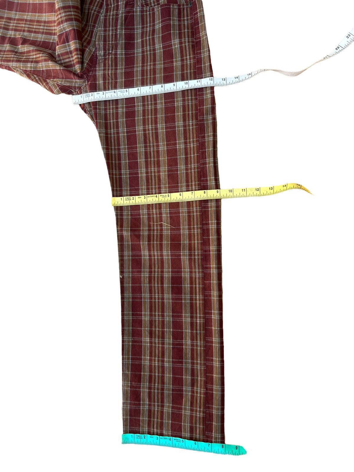 Paul Smith Vintage Paul Smith Jeans Made in Japan Waxed Plaid Pant Size US 29 - 3 Thumbnail