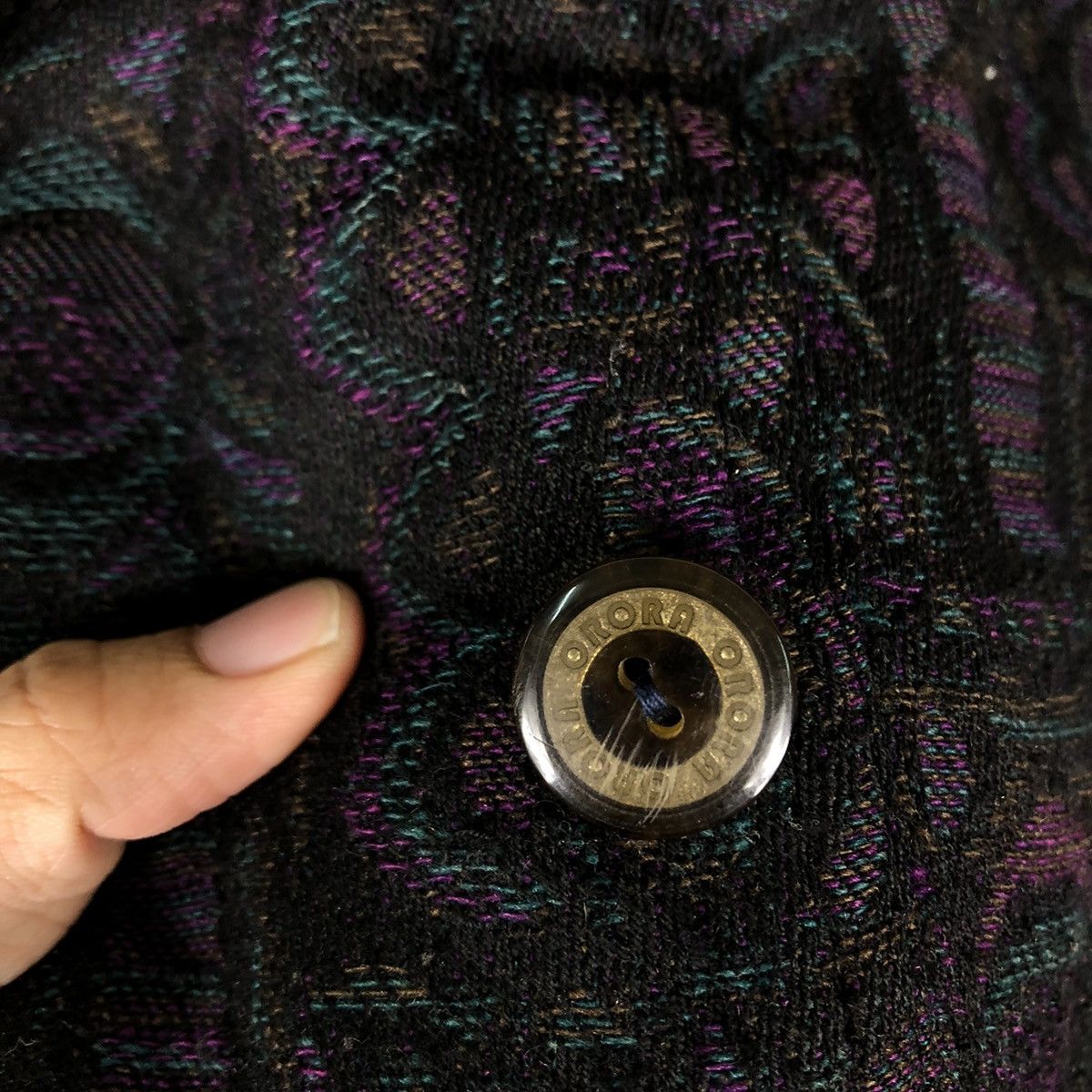 Japanese Brand Vintage Bomber Jacket Arora Full Print Double Breast Collar Size US L / EU 52-54 / 3 - 16 Thumbnail