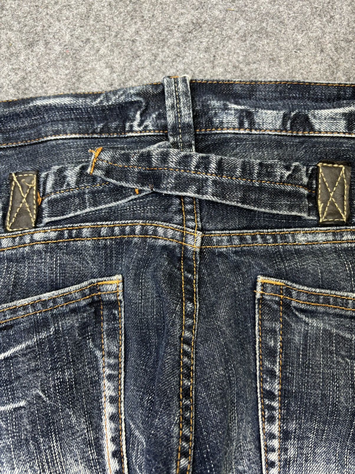 Japanese Brand 💥Insane Artisanal Sorridere Distressed Denim F782 Size US 33 - 12 Thumbnail