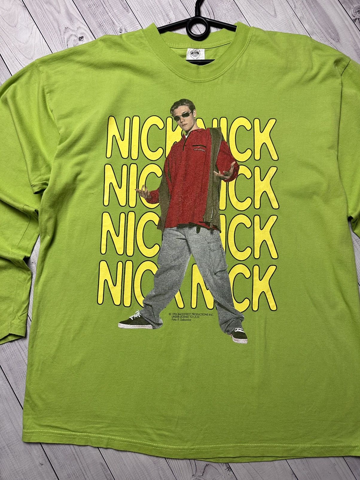Vintage Vintage Nick Nick long sleeve green Backstreet Boys L Size US L / EU 52-54 / 3 - 2 Thumbnail
