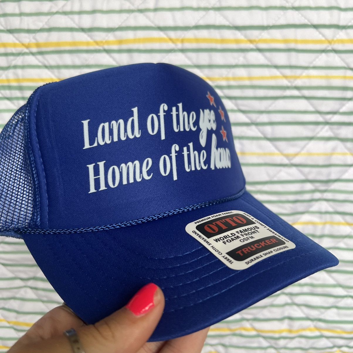 Otto USA Fourth of July country western trucker hat Size ONE SIZE - 2 Thumbnail