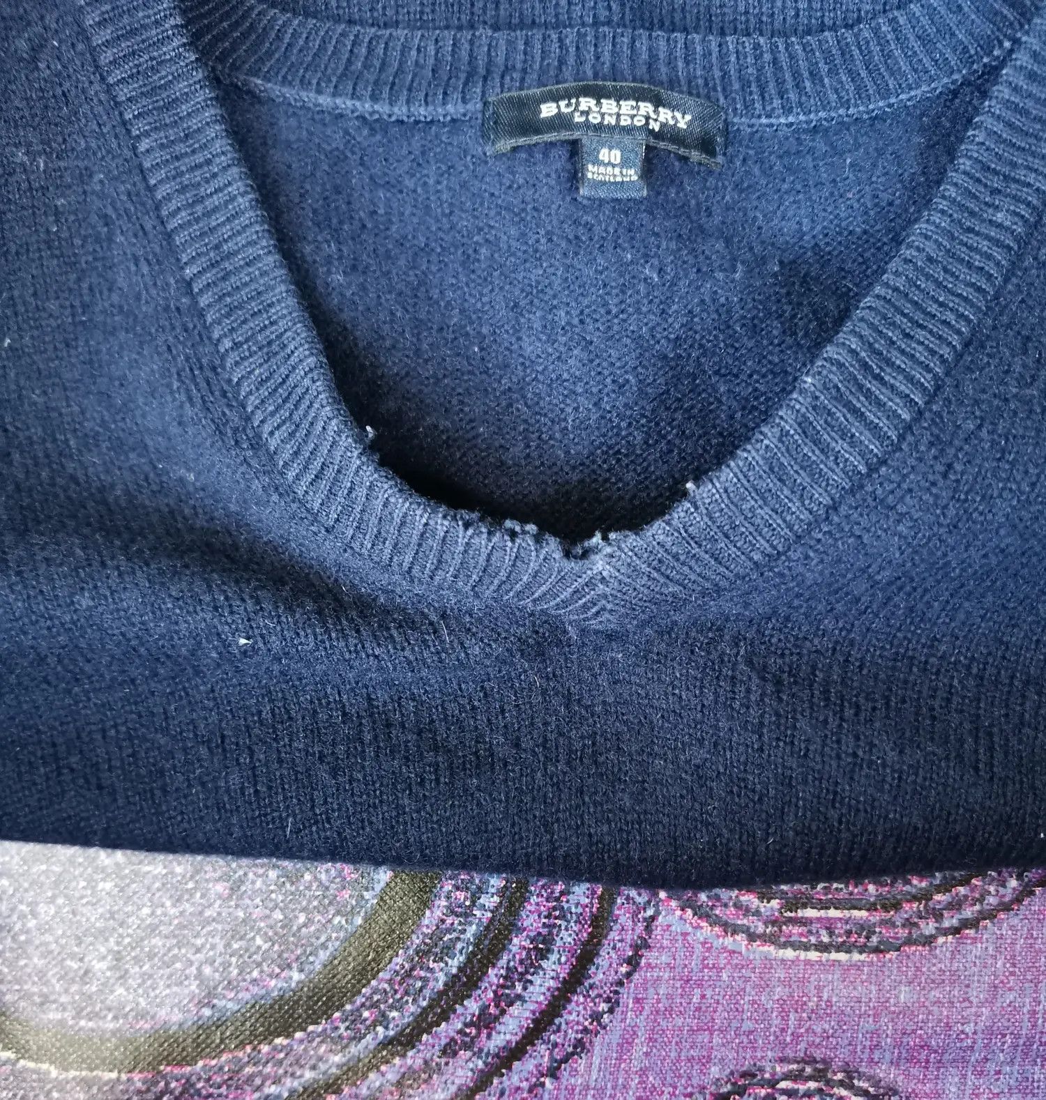 Burberry Rare!!! Burberry London Small Logo Embroidered Knitwear Size US M / EU 48-50 / 2 - 3 Thumbnail