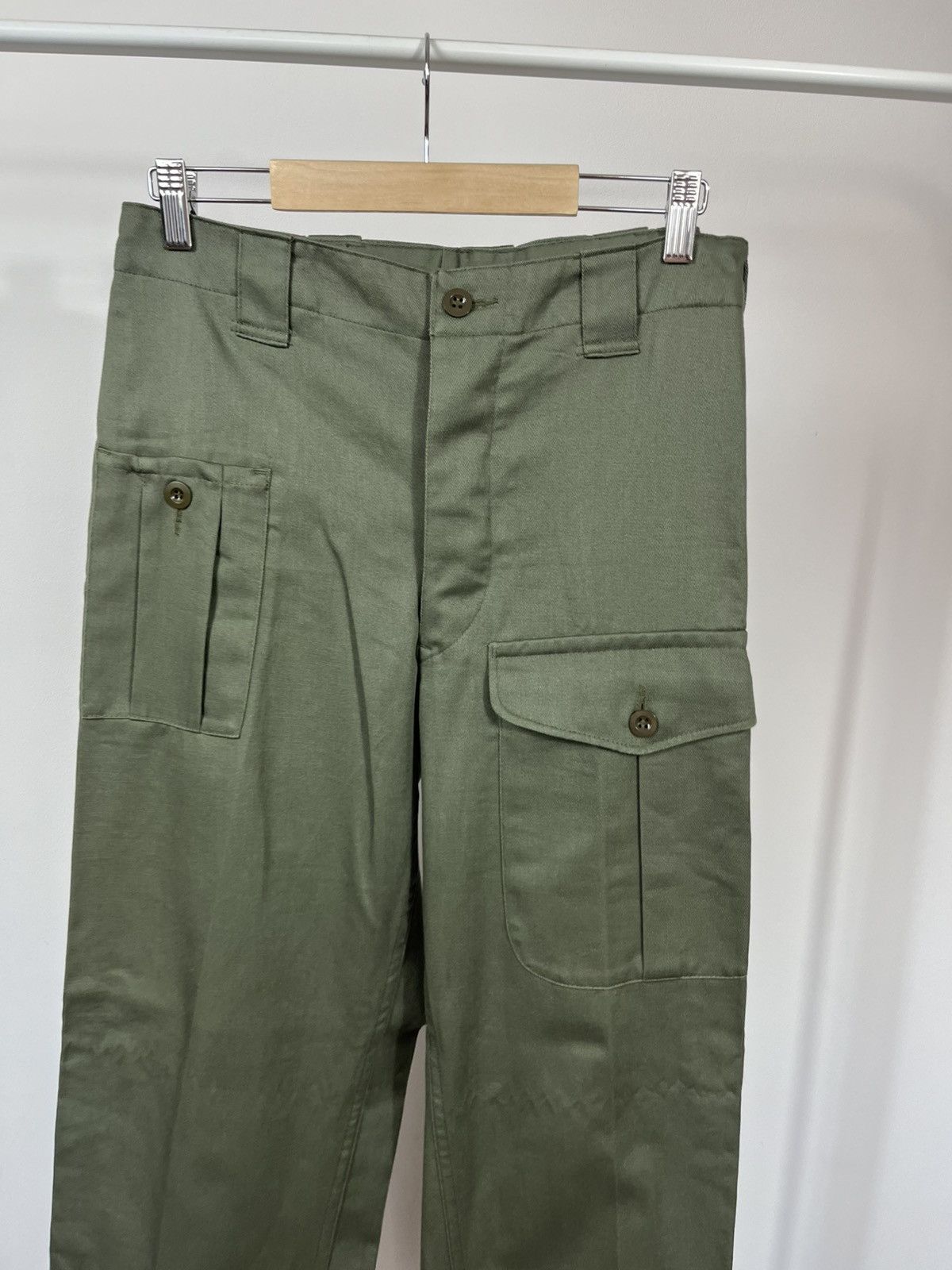 Other Vintage Military Cargo Pants Olive Cotton Army Workwear 88 Size US 32 / EU 48 - 3 Thumbnail
