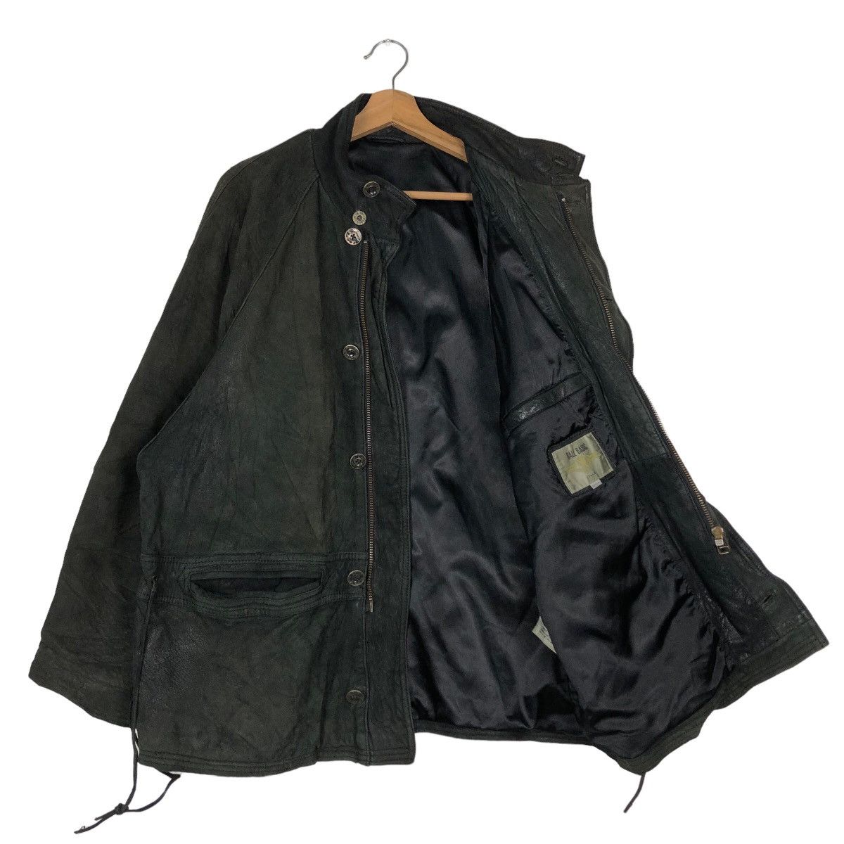 Issey Miyake 🔥Vintage Genuine Biker Leather Jacket Ball Basic Japan Size US M / EU 48-50 / 2 - 11 Thumbnail