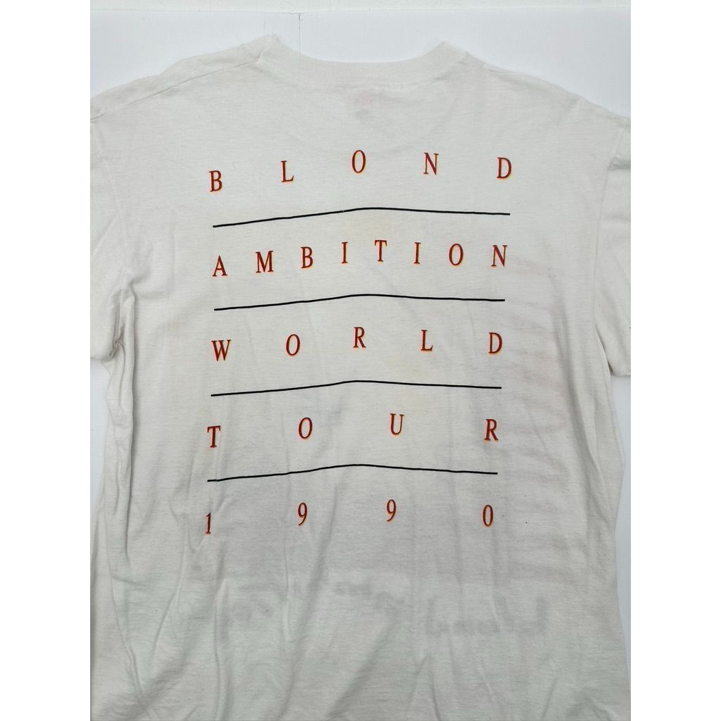 Hanes Vintage 1990 Madonna Blond Ambition World Tour T-Shirt Hanes Size US L / EU 52-54 / 3 - 7 Thumbnail