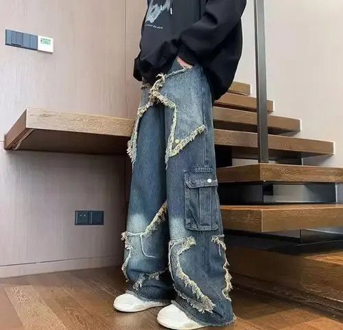 VIBE Star Embroidered Jeans Size US 34 / EU 50 - 1 Thumbnail