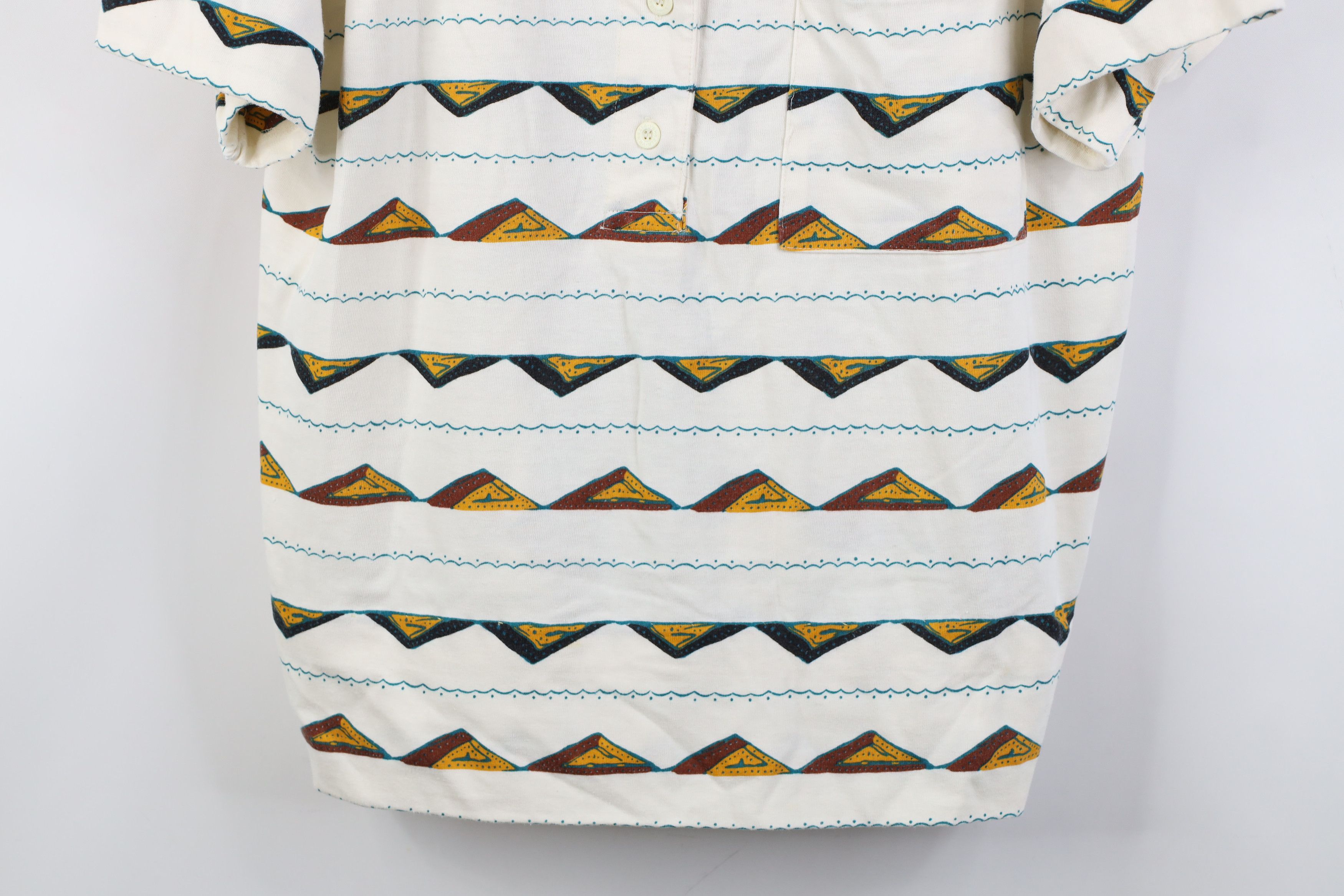 Vintage Vintage 90s Streetwear Mountain Striped Henley T-Shirt Size XXL / US 16-18 / IT 52-54 - 3 Thumbnail