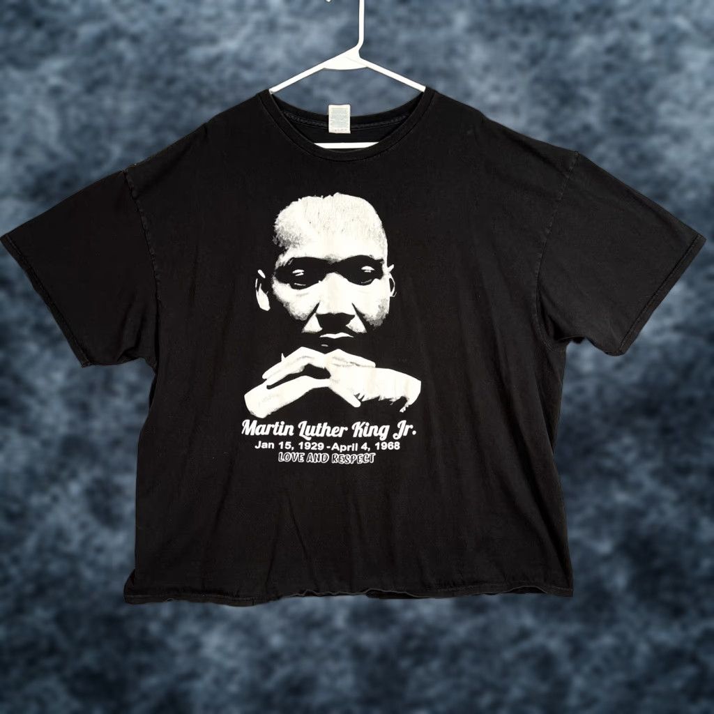 Delta VINTAGE Martin Luther King Jr Love And Respect T Shirt Adult 4XL Black Mens Size US XL / EU 56 / 4 - 1 Thumbnail