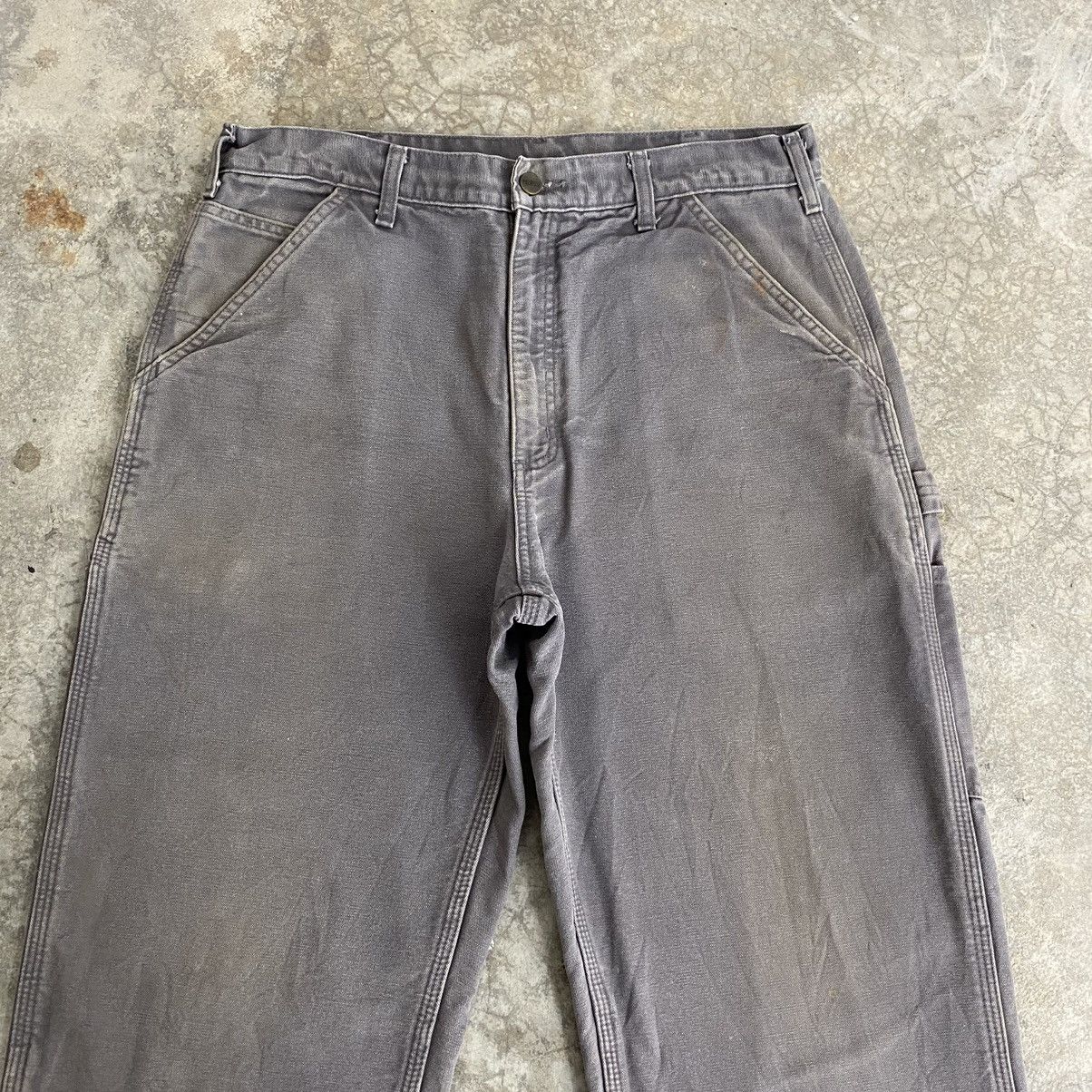 Carhartt Vintage Carhartt Blanket Lined Gravel Grey Carpenter Pants Size US 34 / EU 50 - 8 Thumbnail