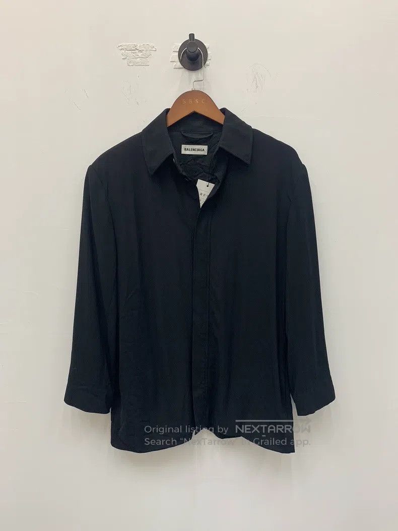 Balenciaga Balenciaga Men's Wool Shirt Jacket, Size 34, Classic Black Size XXS / US 00 / IT 34 - 1 Thumbnail