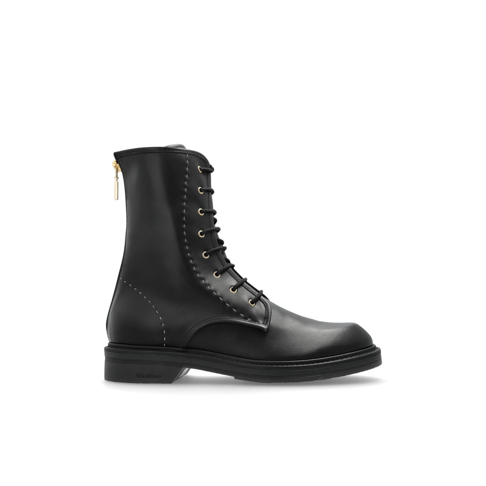 Max Mara MAX MARA Urbancombact Black Leather Ankle Boots New & Authen Size US 8 / IT 38 - 5 Thumbnail
