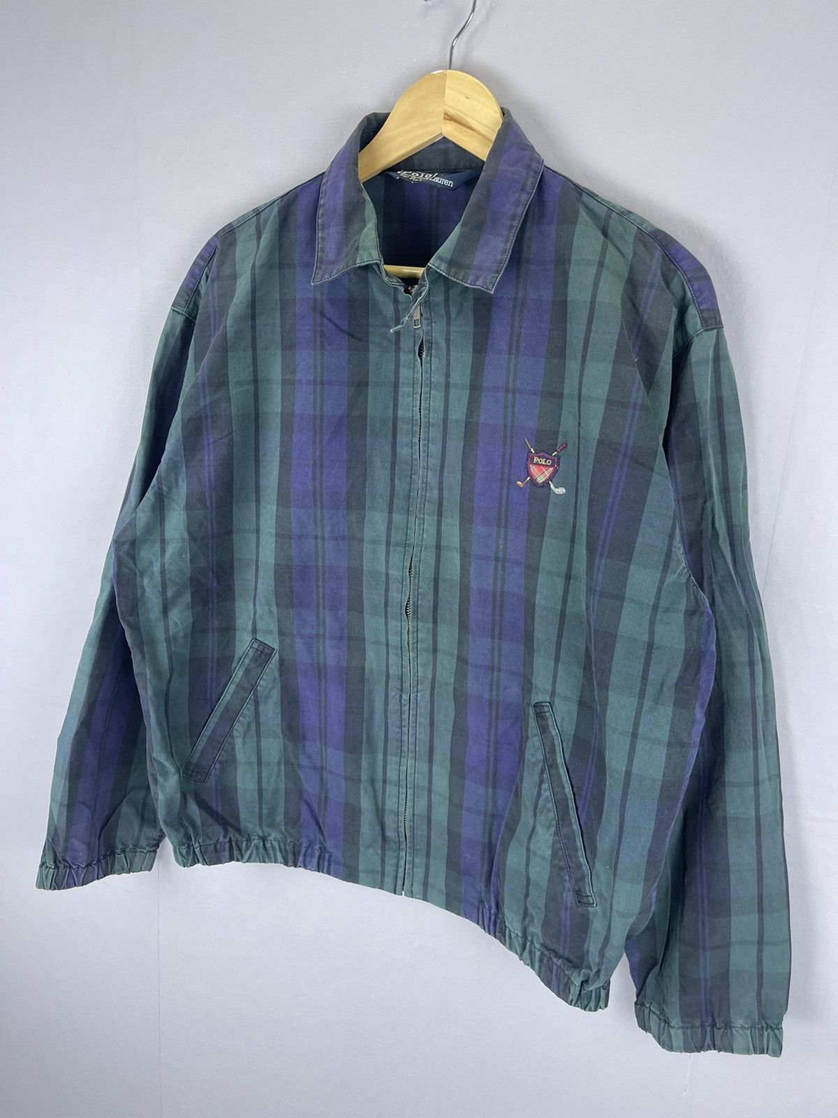 Polo Ralph Lauren × Vintage Vintage Polo Ralph Lauren Golf Green Tartan Jacket Size US M / EU 48-50 / 2 - 3 Thumbnail