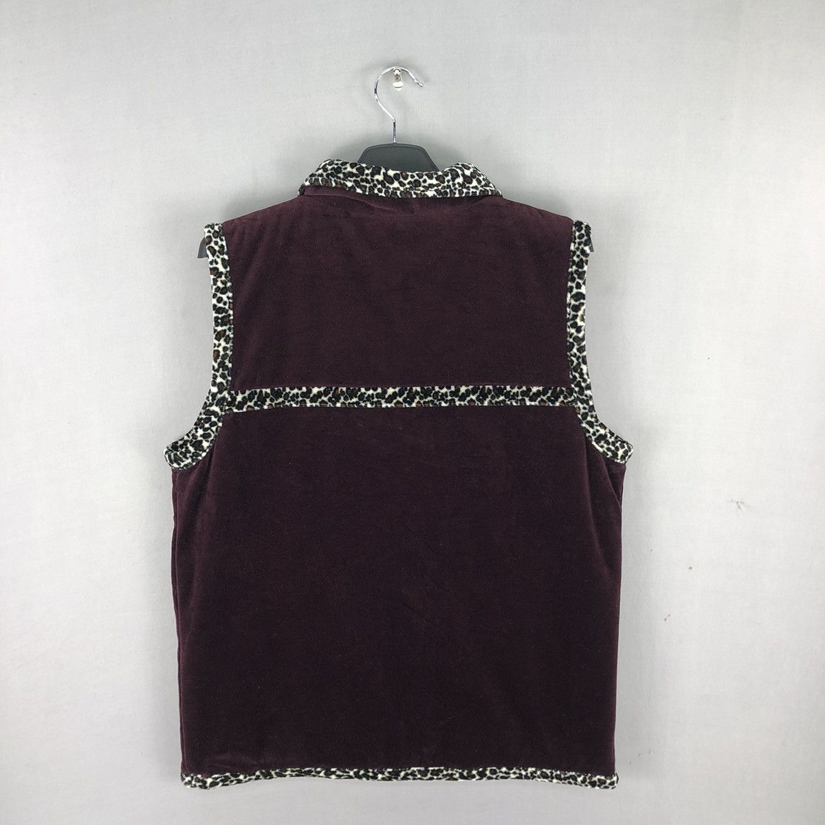 Japanese Brand Vintage 90's Velvet Leopard Women Vest by Drellous Life Size S / US 4 / IT 40 - 4 Thumbnail